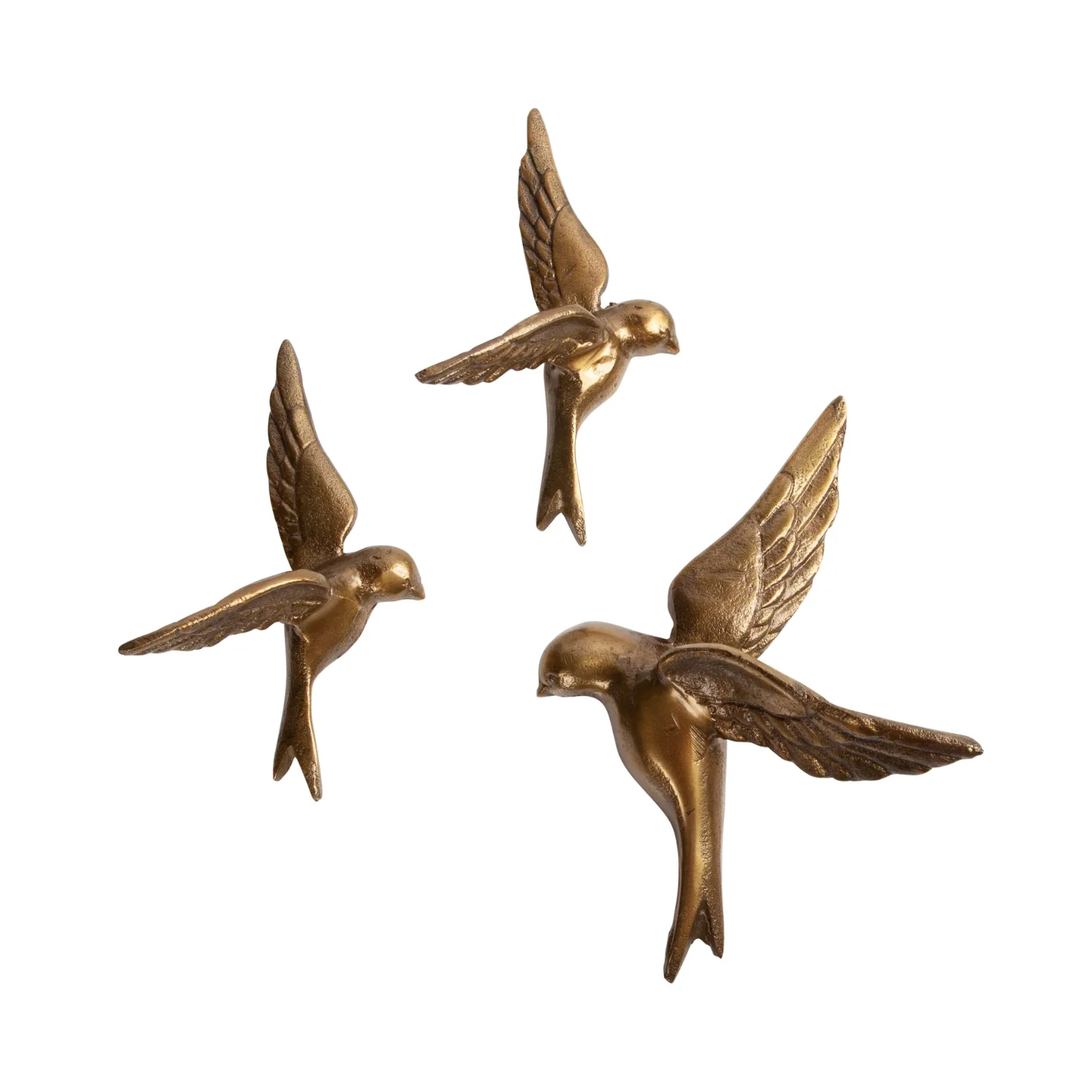 Dekoracja ścienna AVALER TOO BIRDS antyczny mosiądz