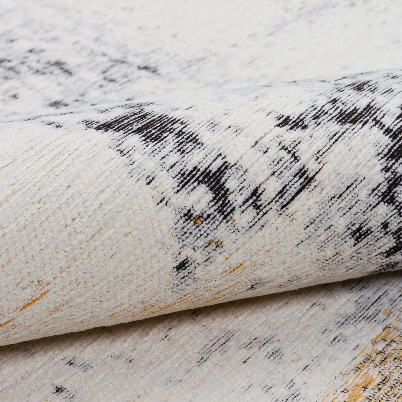 Dywan DECO RUGS beżowy z musztardowym i czarnym - Image 3
