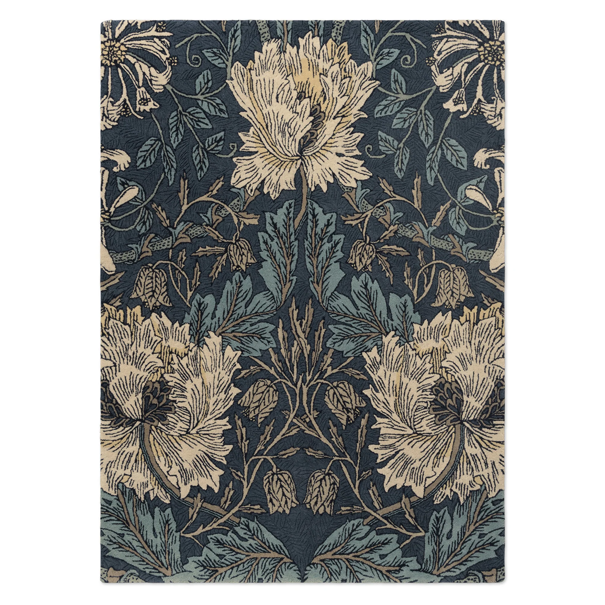 Dywan HONEYSUCKLE & TULIP TEAL granatowy