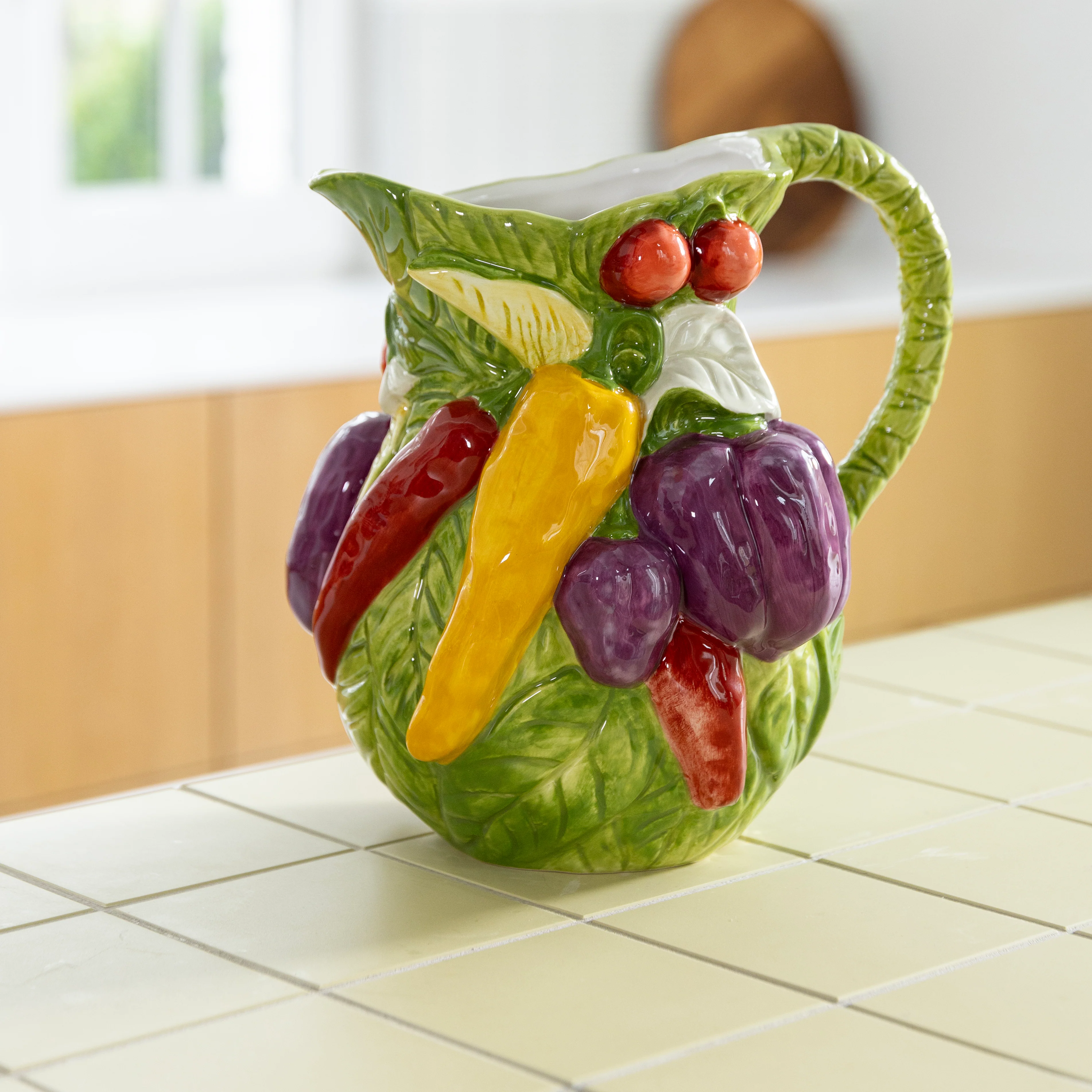 Dzbanek LEGUME PEPPER zielony z żółtym i czerownym - Image 3