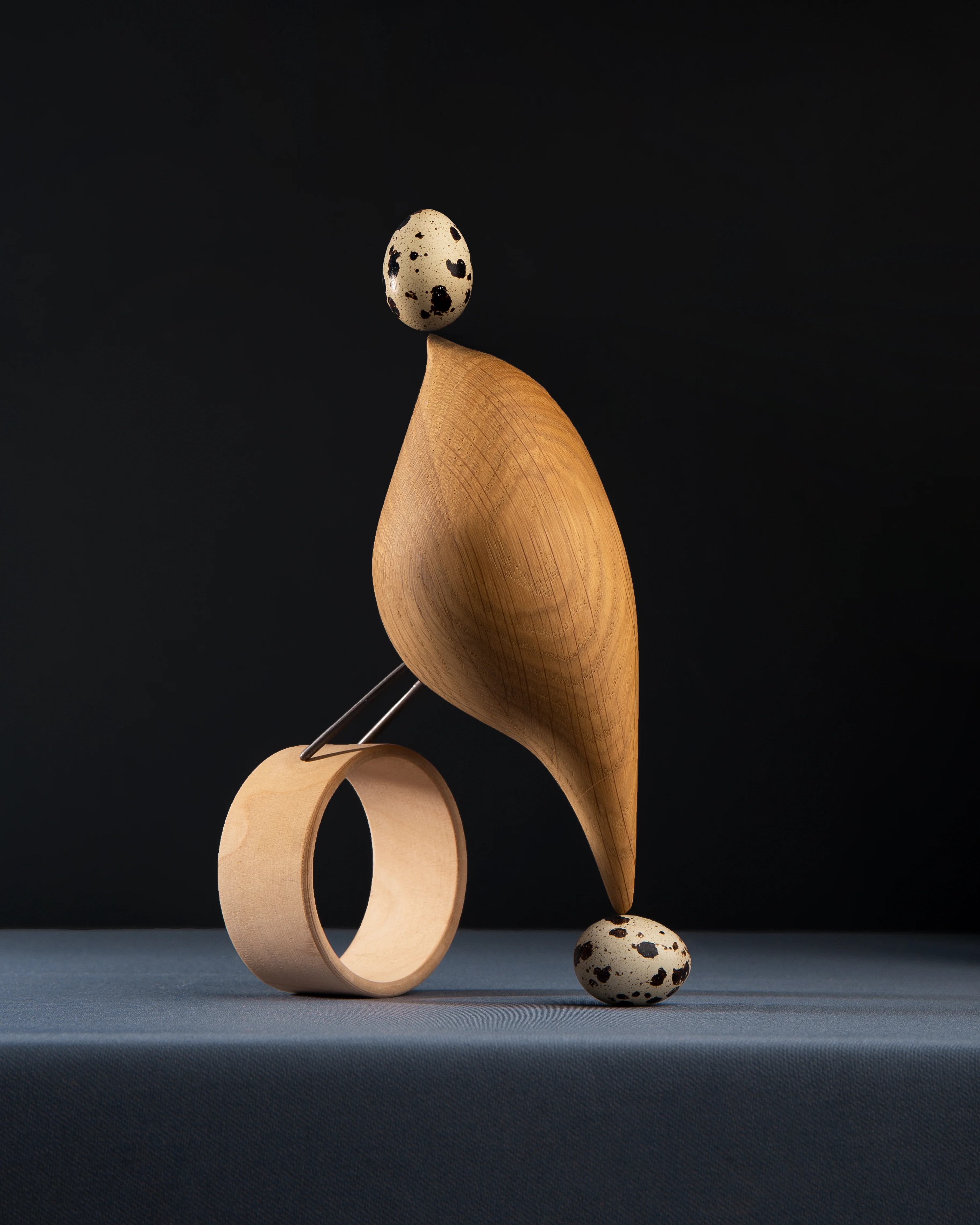 Figurka dekoracyjna TWEETY DECORATIVE BIRD naturalny dąb - Image 2