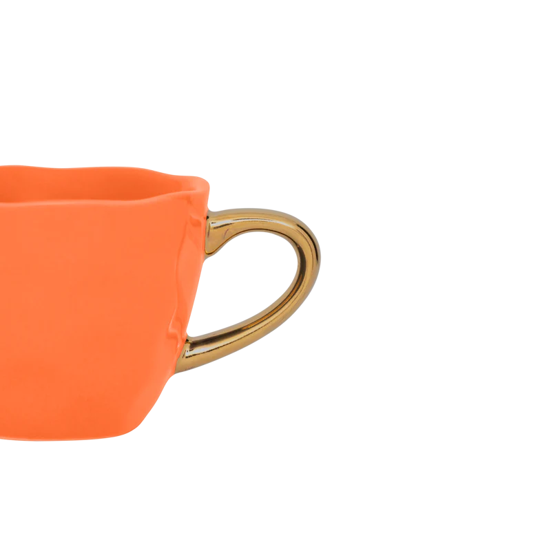 Filiżanka do espresso GOOD MORNING pomarańczowy ze złotym - Image 3
