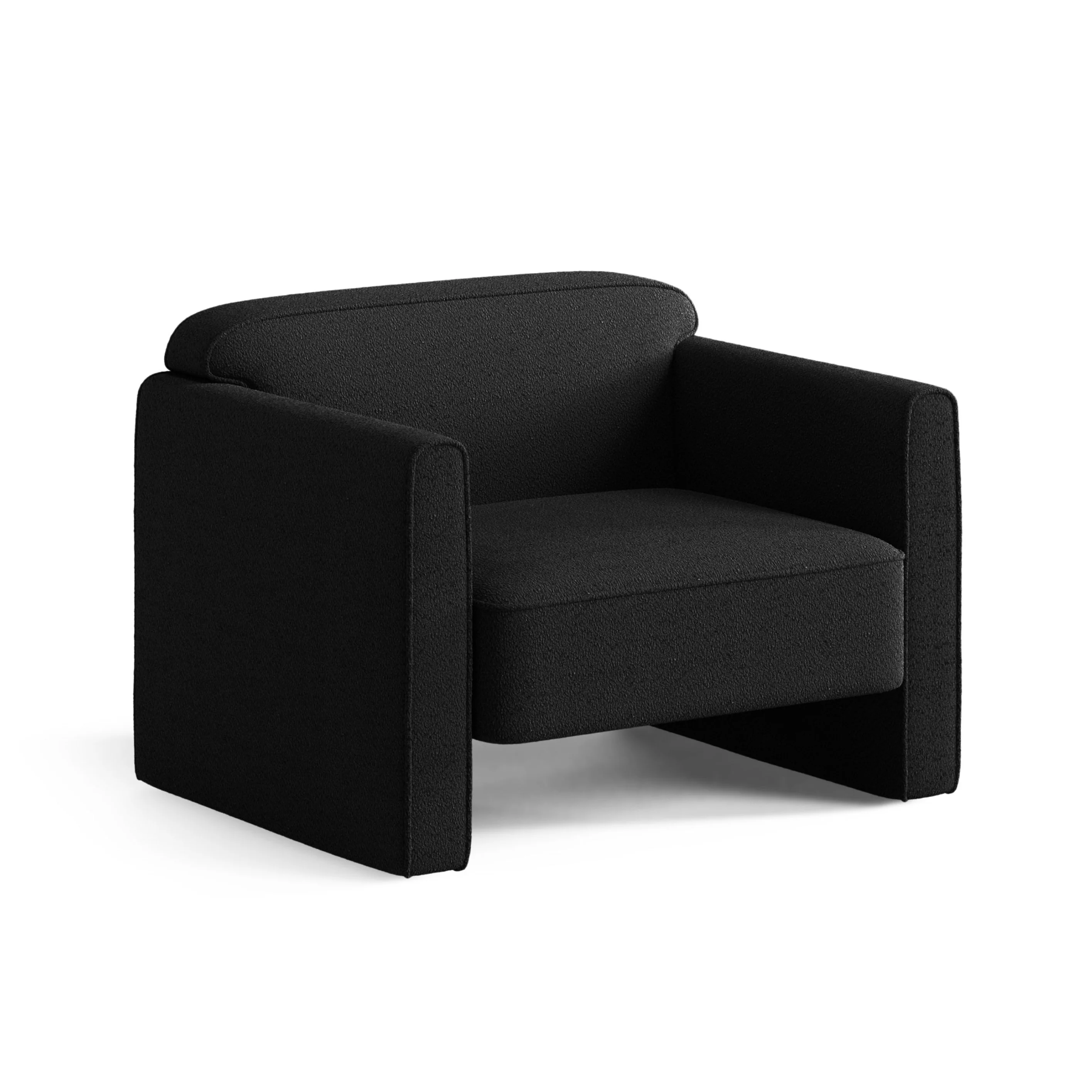 Fotel ABBY czarny boucle