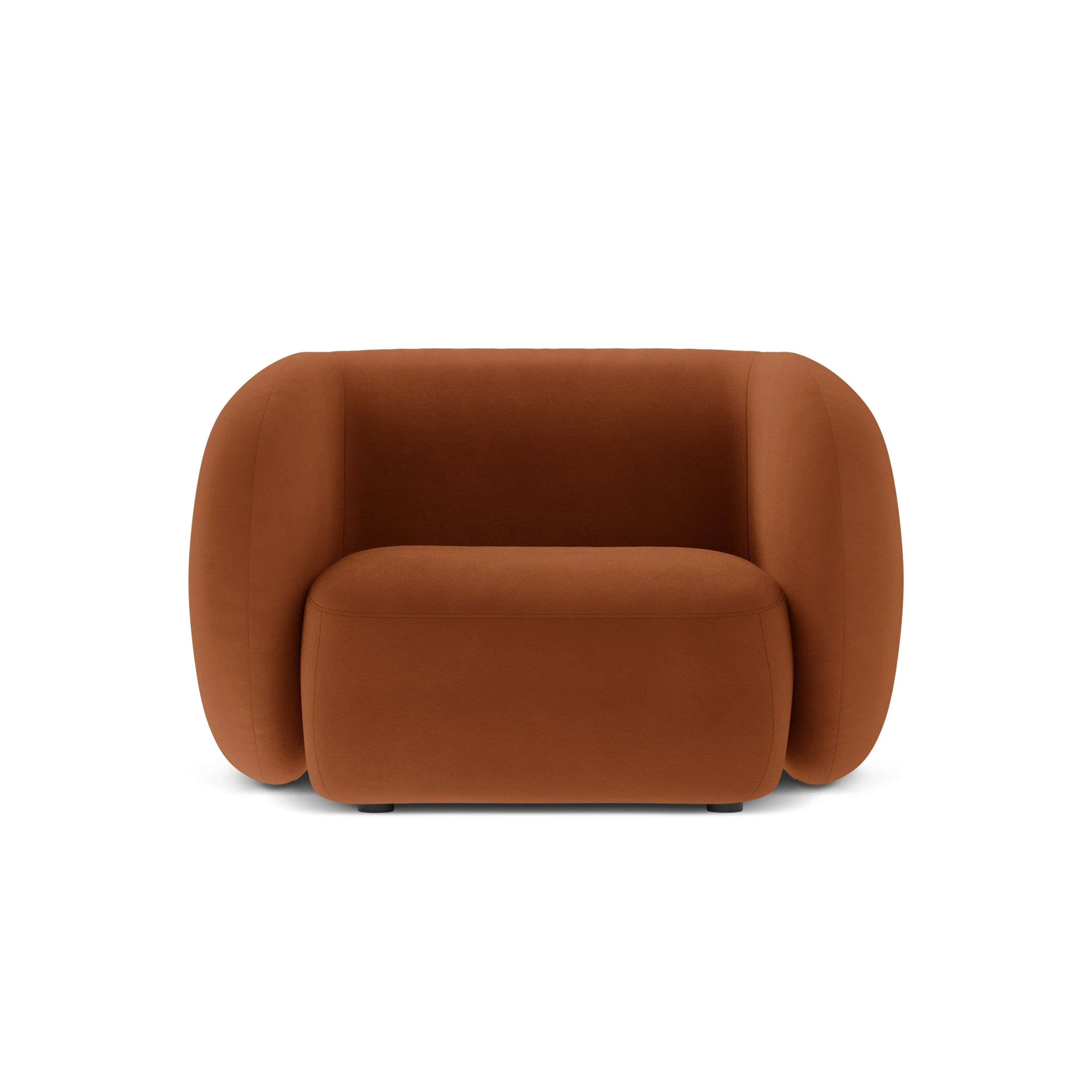 Fotel aksamitny KATE terracotta - Image 2