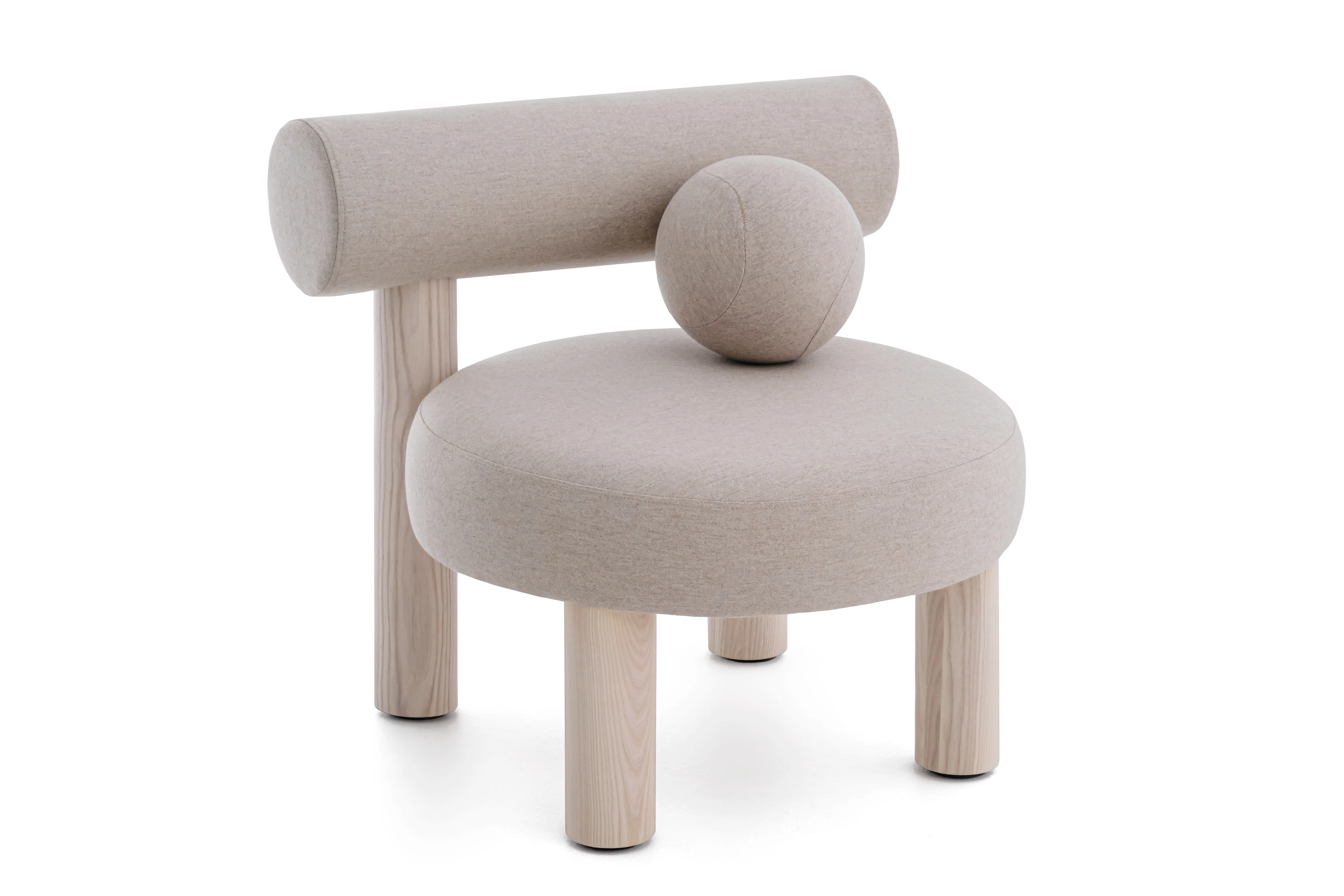 Fotel GROPIUS CS2 tapicerowany z drewnianą podstawą - Image 6