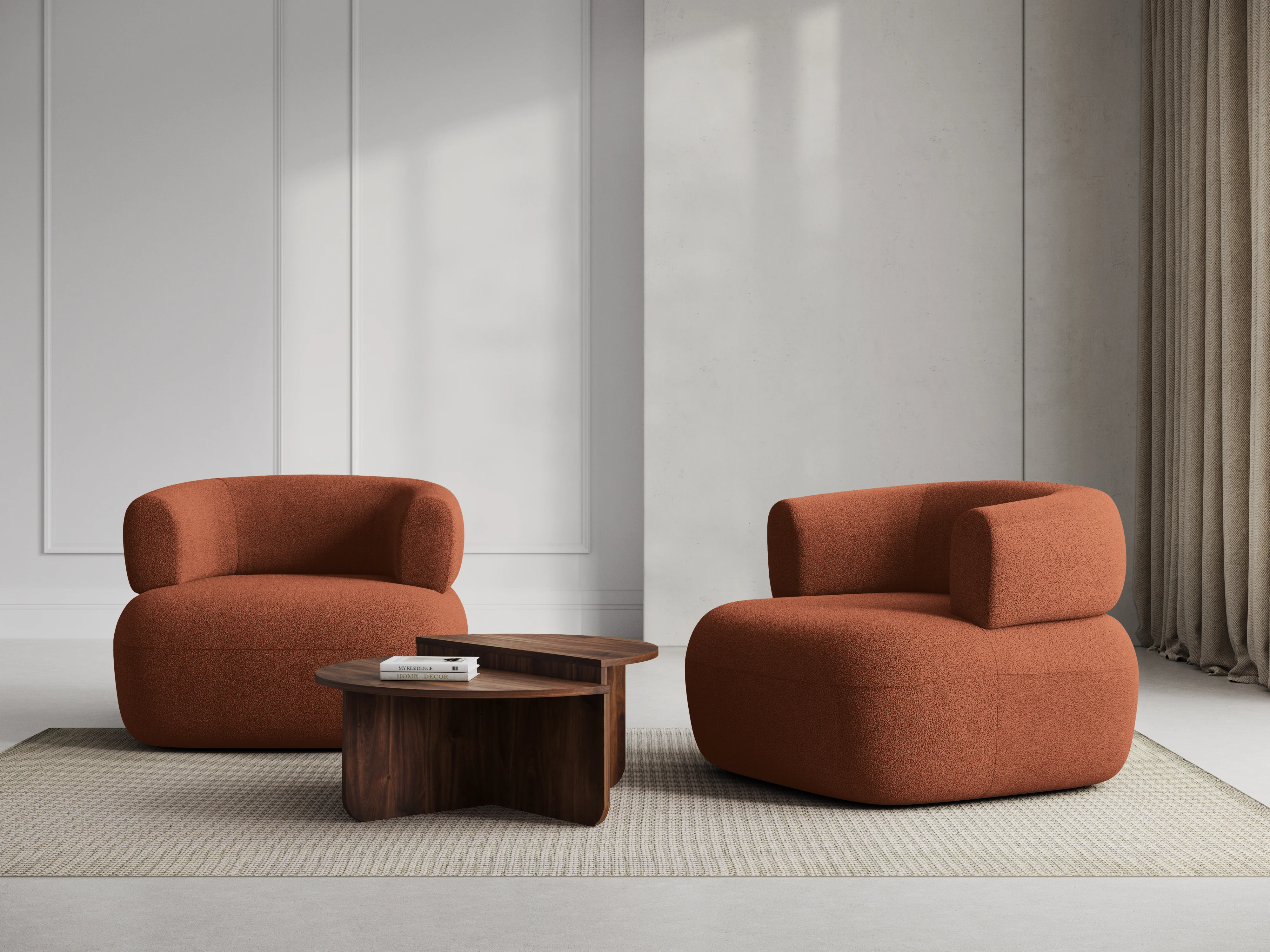 Fotel JENNY ceglany boucle - Image 2