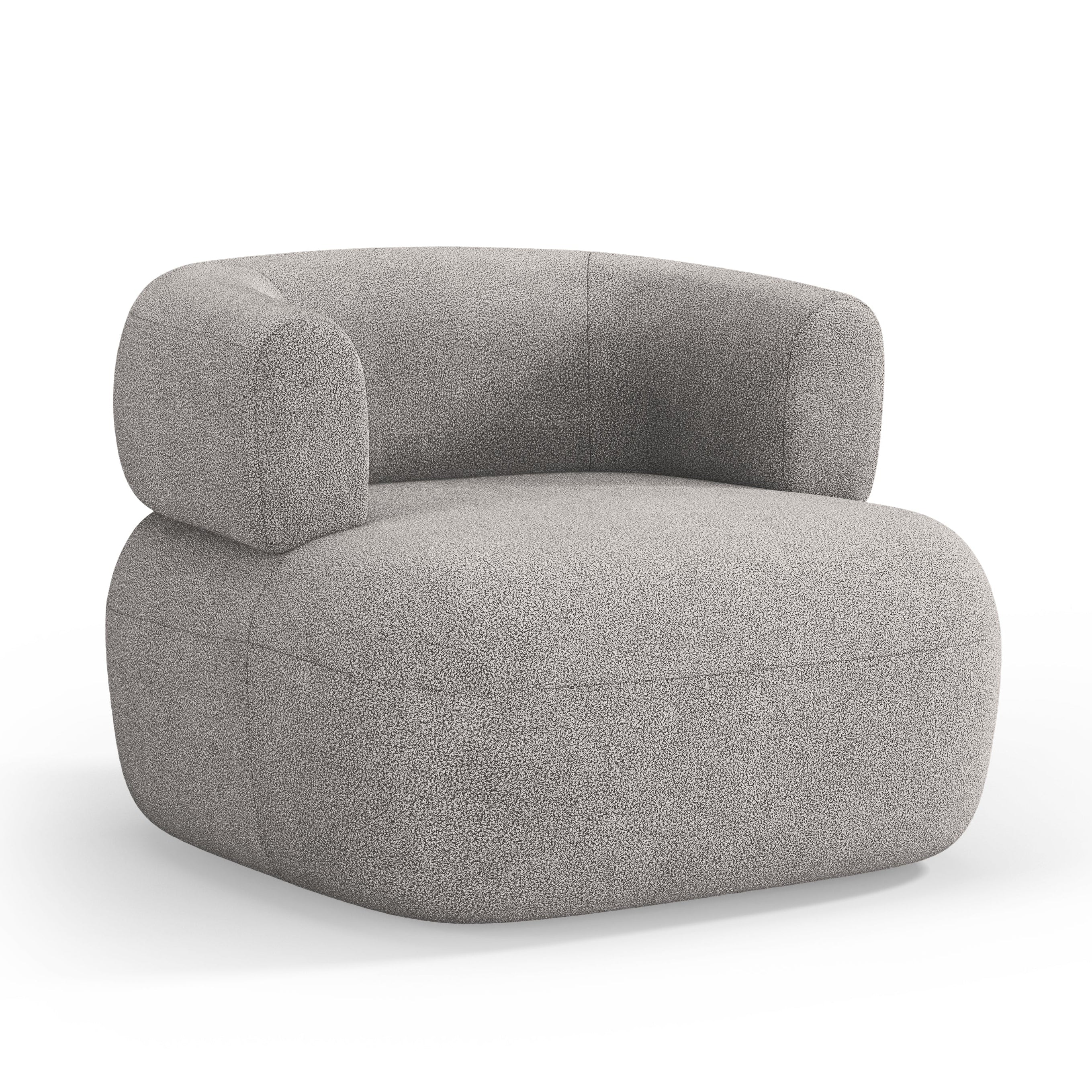 Fotel JENNY jasnoszary boucle
