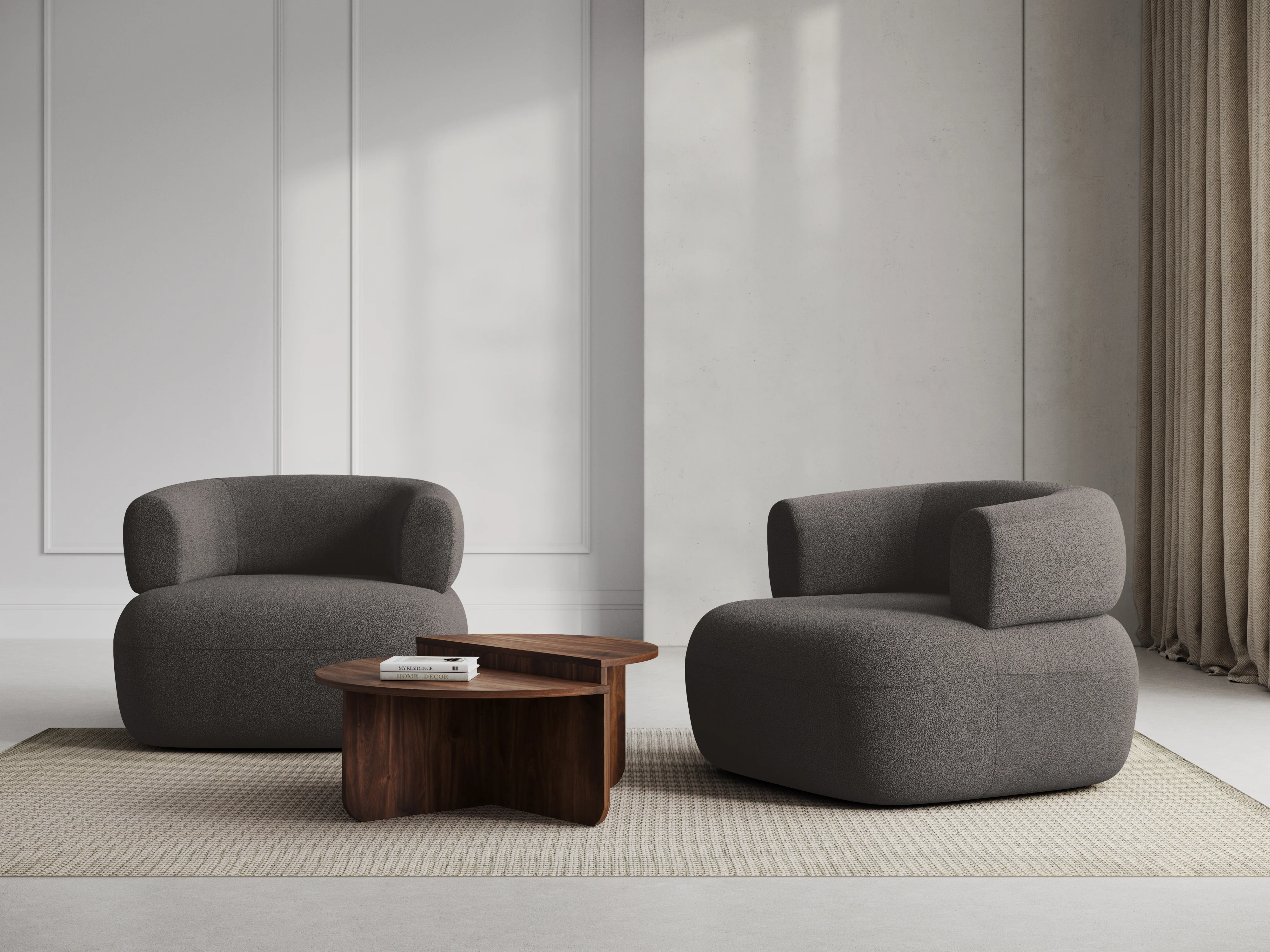 Fotel JENNY szary boucle - Image 2
