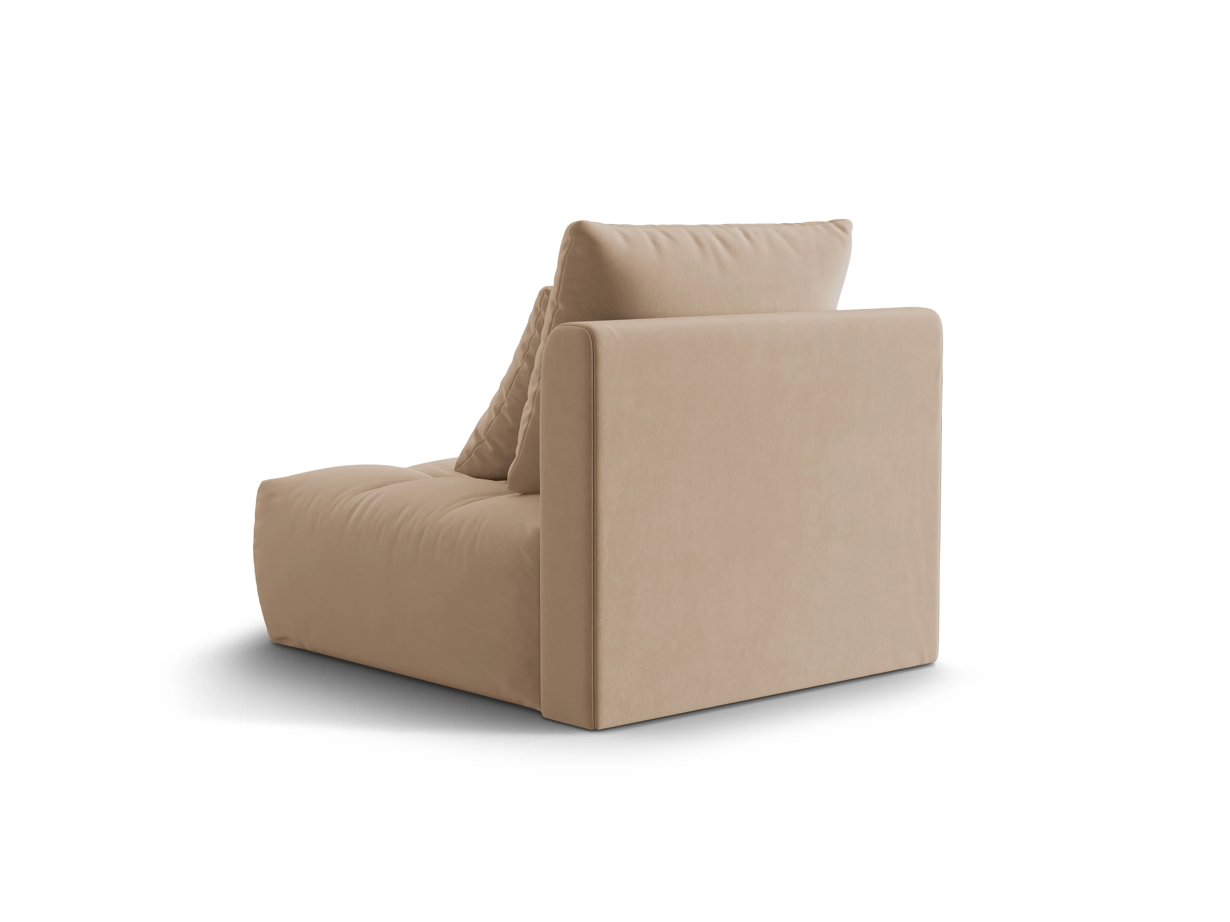 Fotel / moduł aksamitny BLOOM piaskowy - Image 5