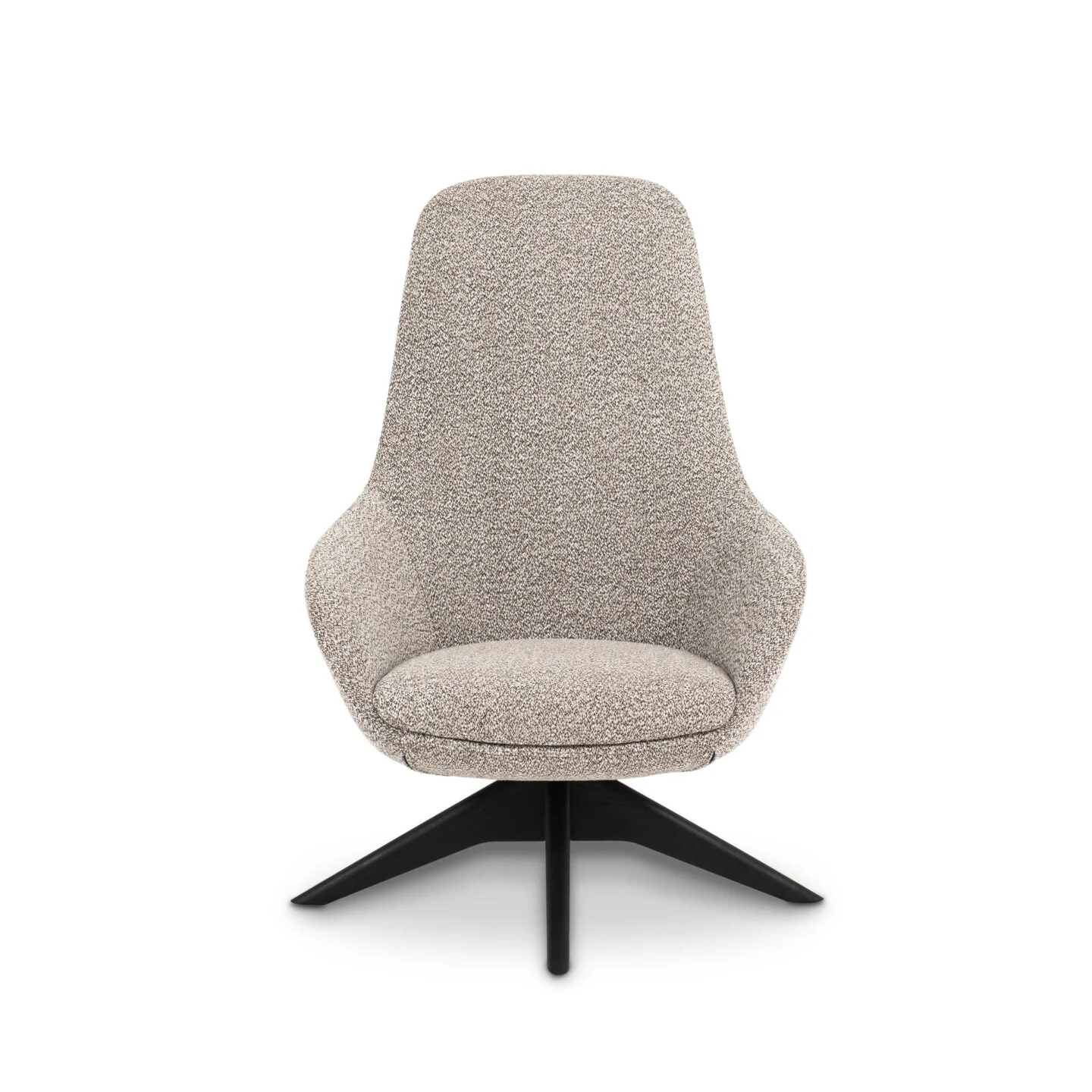 Fotel obrotowy CLASSIC tapicerowany z drewnianą podstawą - Image 2