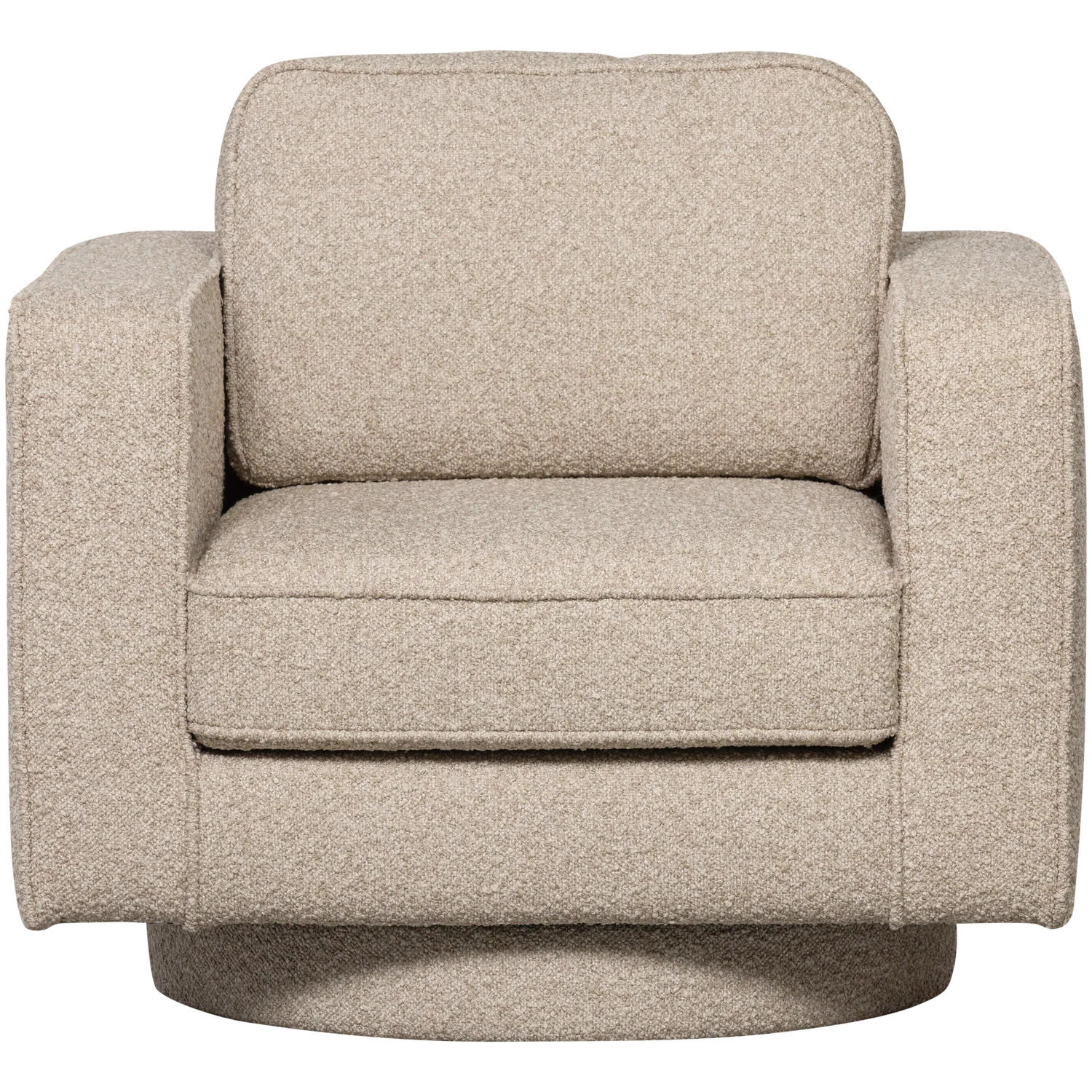 Fotel obrotowy LAZY piaskowy bouclé - Image 3