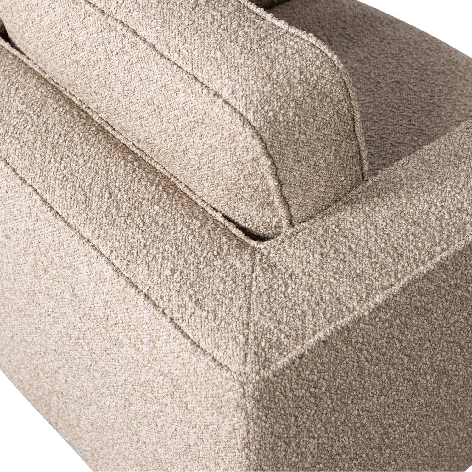 Fotel obrotowy LAZY piaskowy bouclé - Image 6