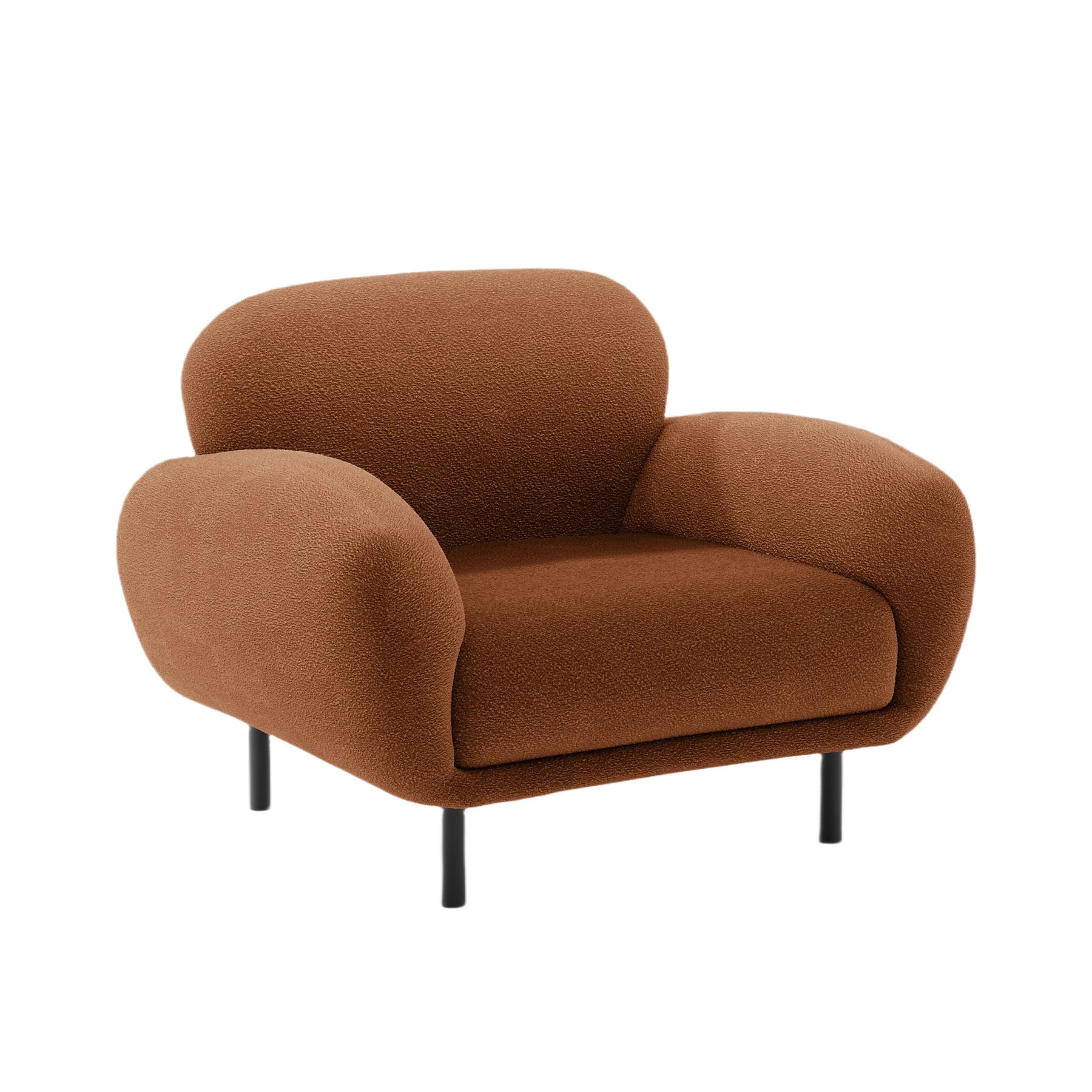 Fotel POPPY terracotta boucle