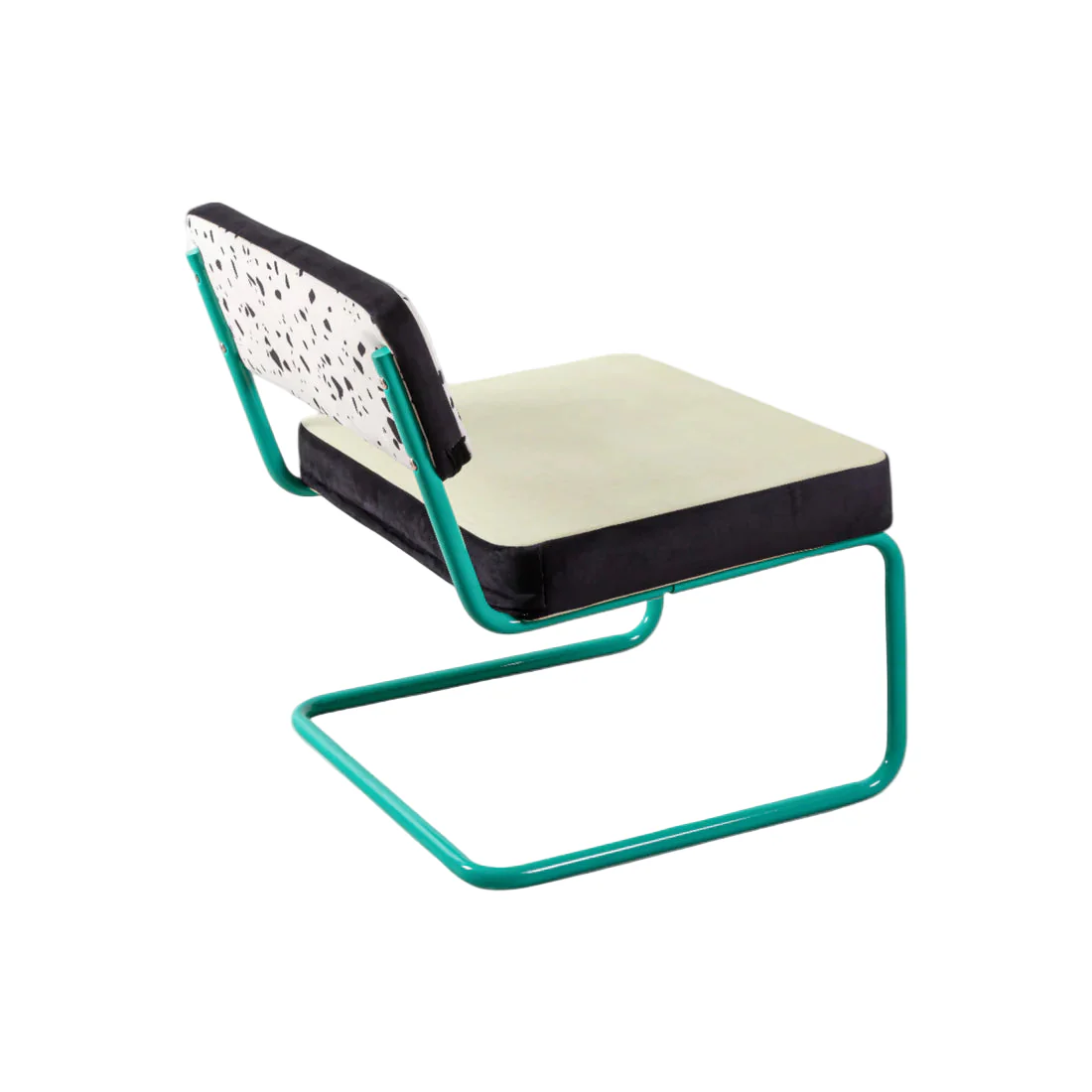 Fotel SUPERLOUNGE CHAIR TERRAZZO jasnożółty z turkusową podstawą - Image 4