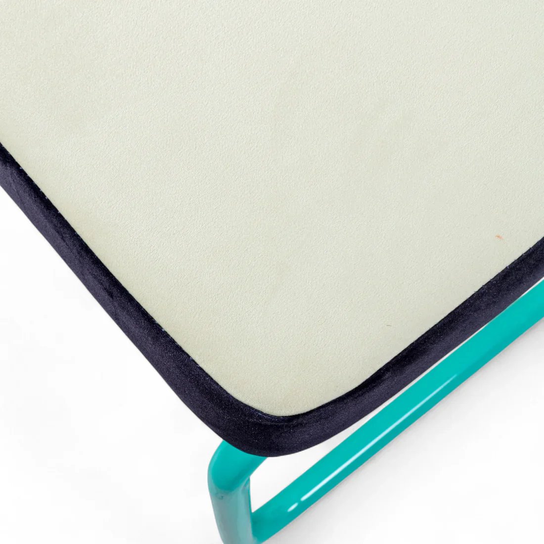 Fotel SUPERLOUNGE CHAIR TERRAZZO jasnożółty z turkusową podstawą - Image 6