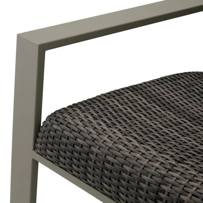 Fotel zewnętrzny BELLE VUE szary rattan - Image 7