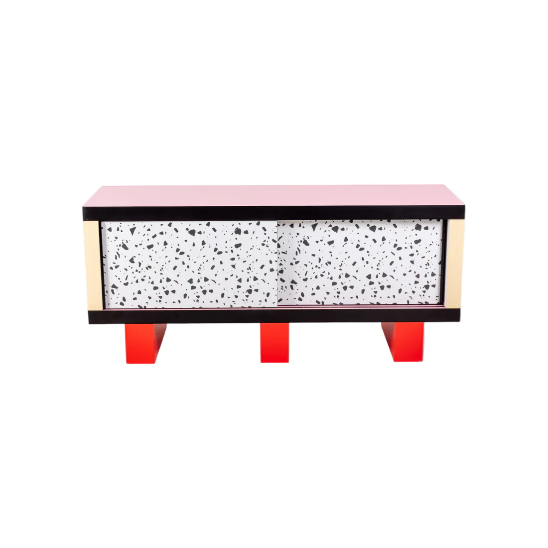 Komoda SUPERCABINET TERRAZZO biały z różowym z czerwonym - Image 5