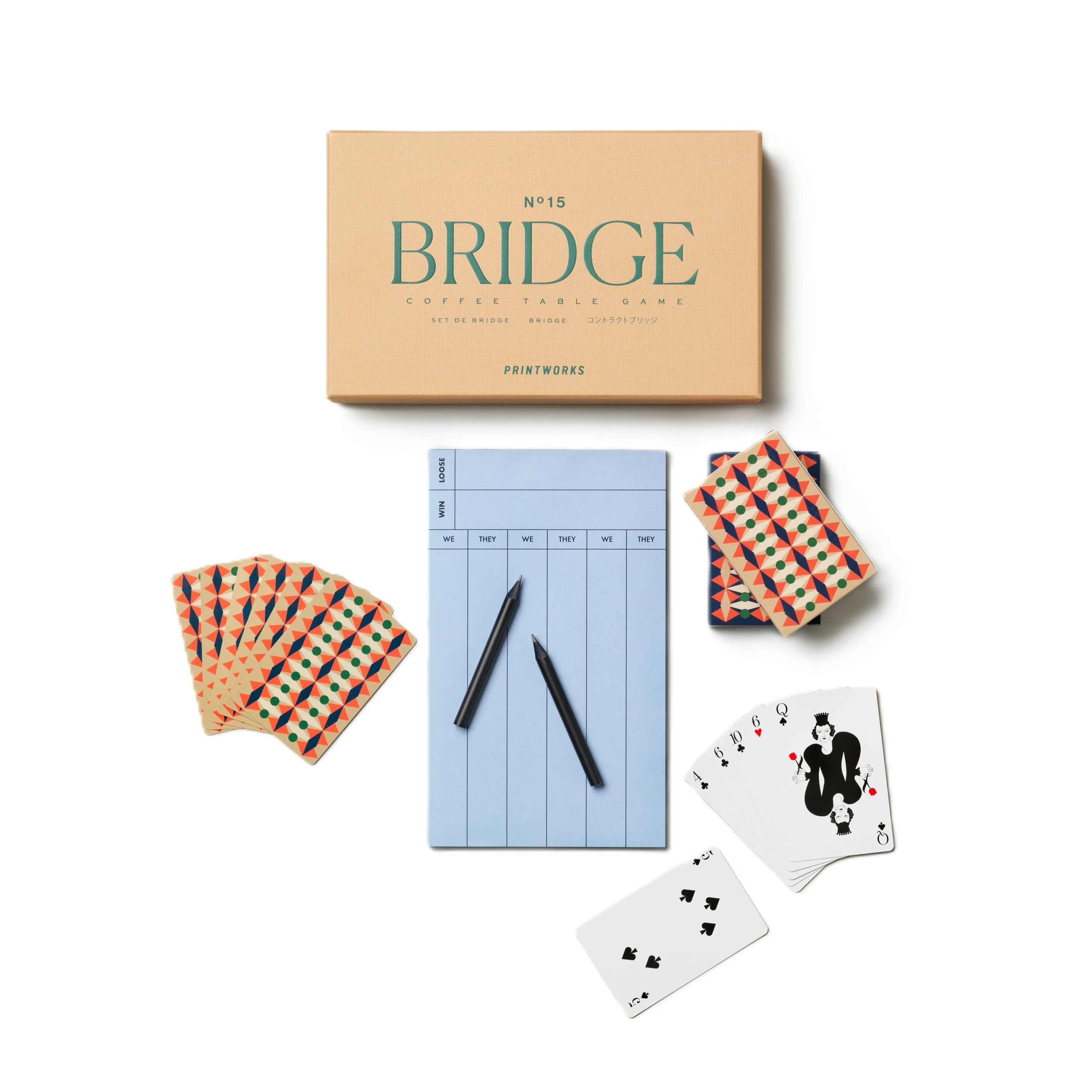 Gra karciana brydż BRIDGE SET brązowy