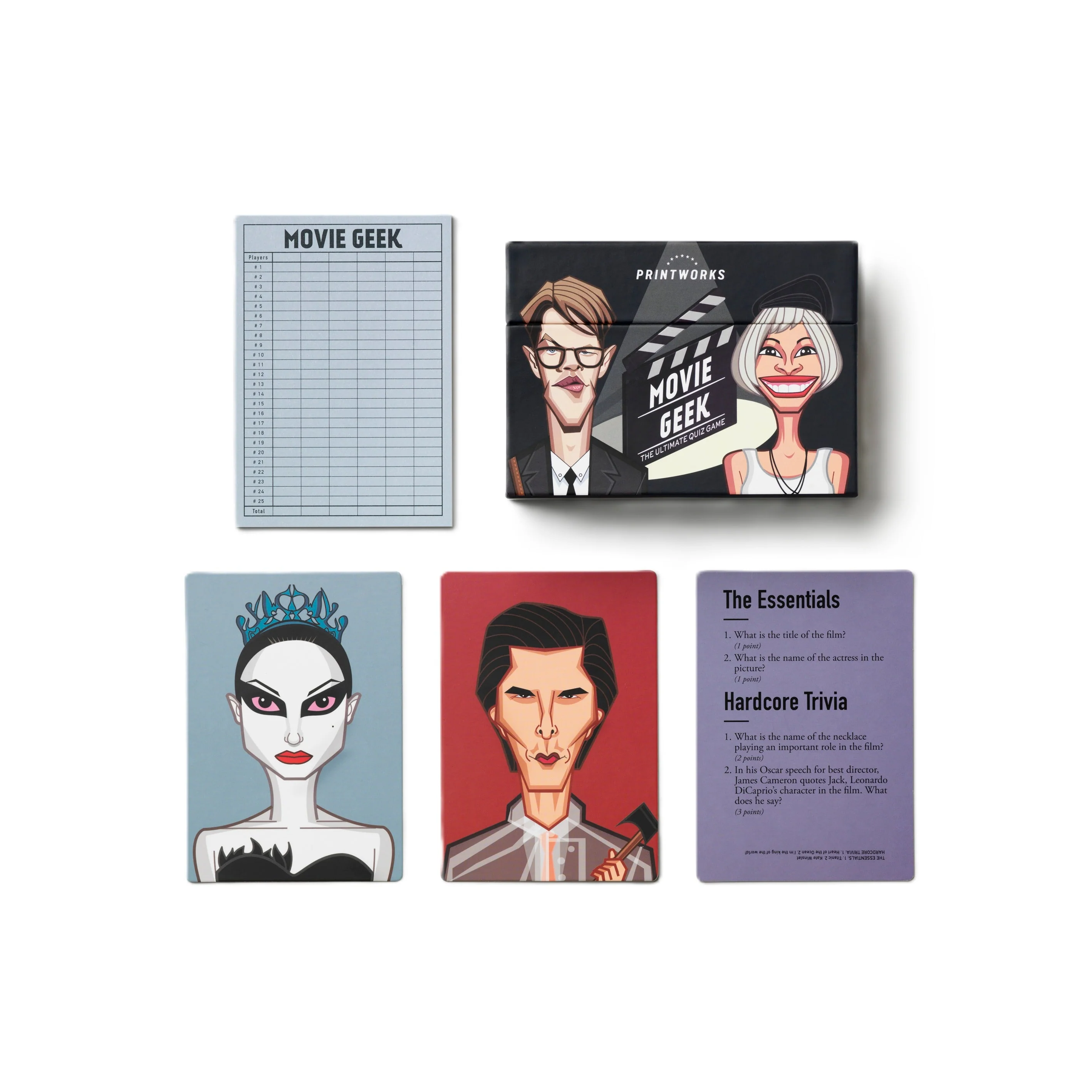 Gra skojarzeń TRIVIA GAME MOVIE GEEK czarny