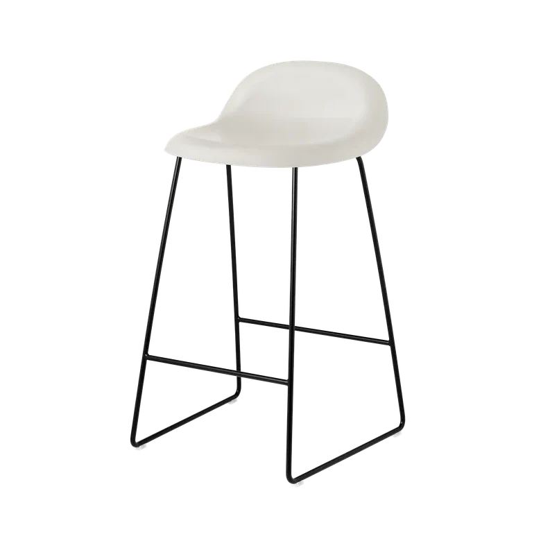 Hoker GUBI 3D białe siedzisko z czarną podstawą - Image 2