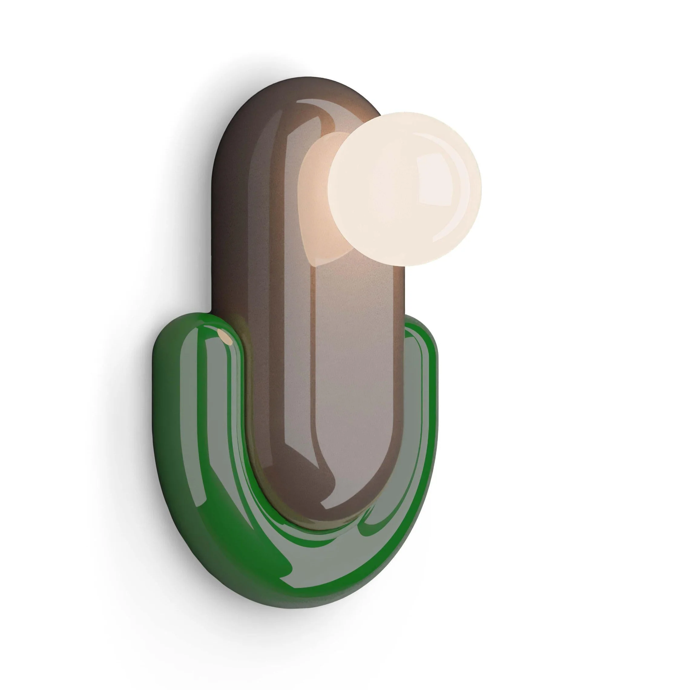 Kinkiet ceramiczny ECLAIR mokka z zielonym - Image 3