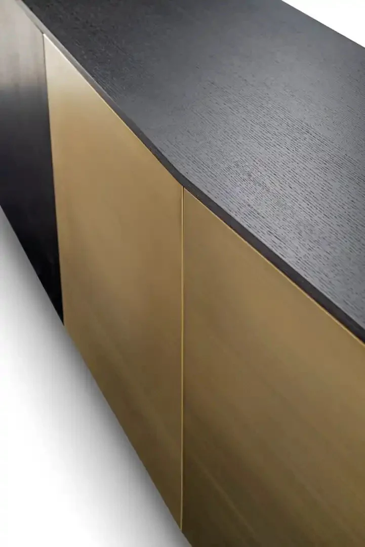 Komoda DAX czarny z mosiężnym wykończeniem - Image 4