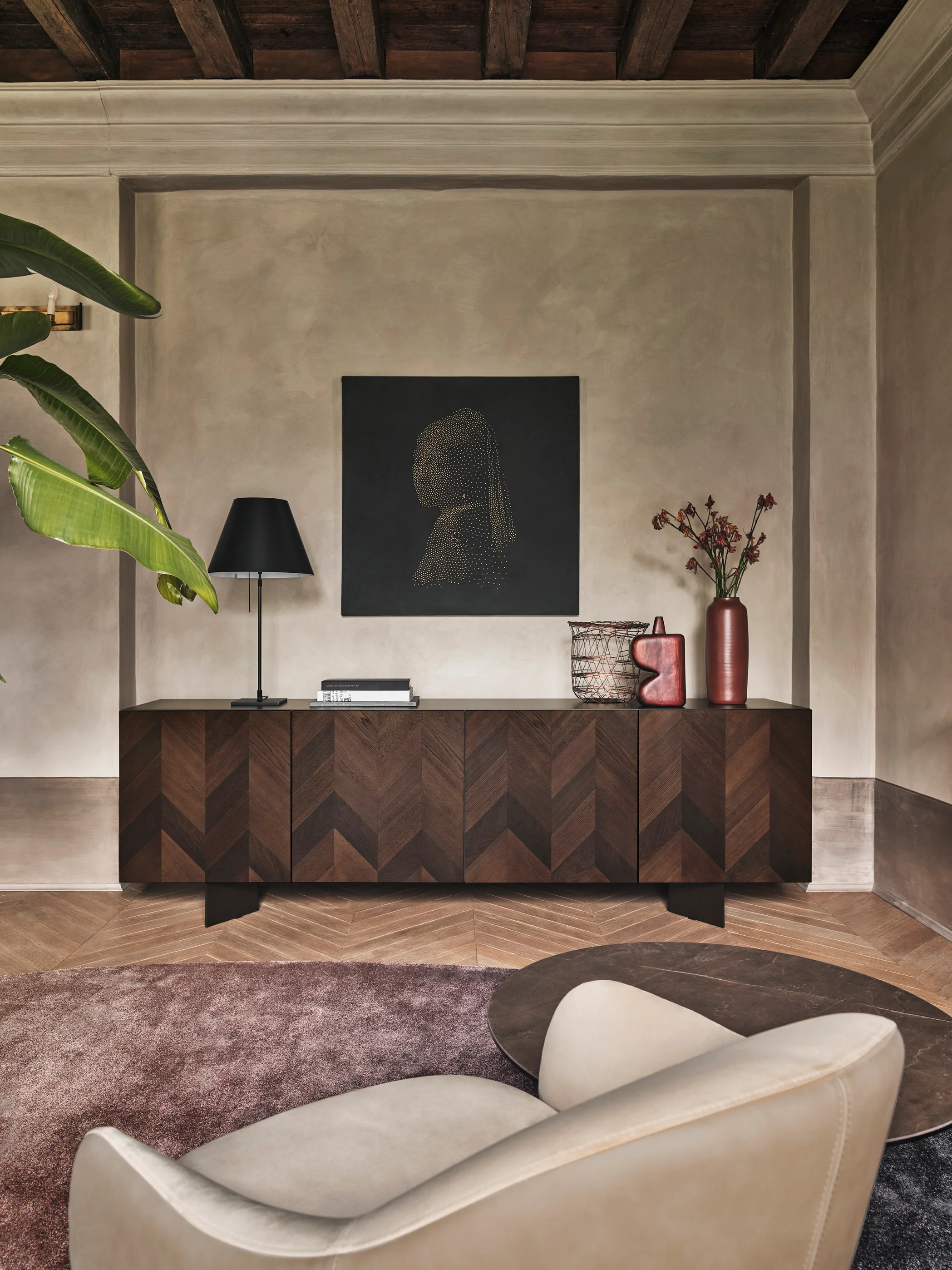 Komoda INTARSI orzechowe drewno - Image 2