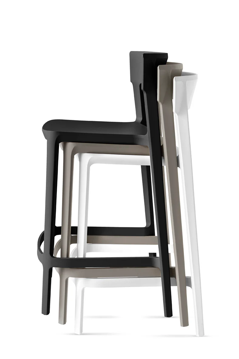 Krzesło barowe SKIN taupe - Image 5