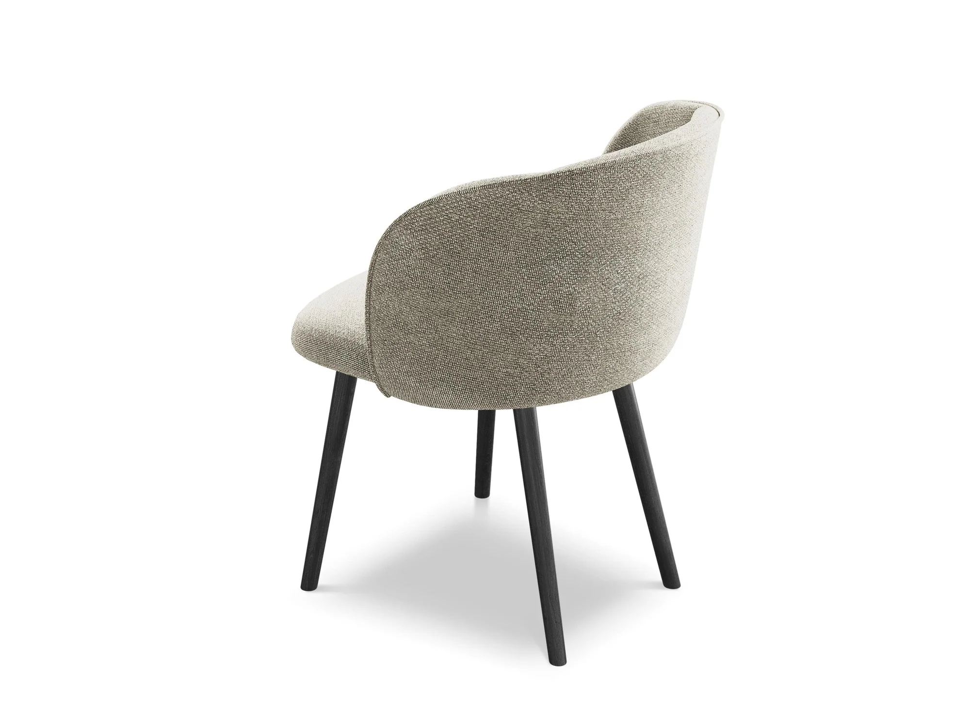 Krzesło MAIA taupe boucle z czarną dębową podstawą - Image 5