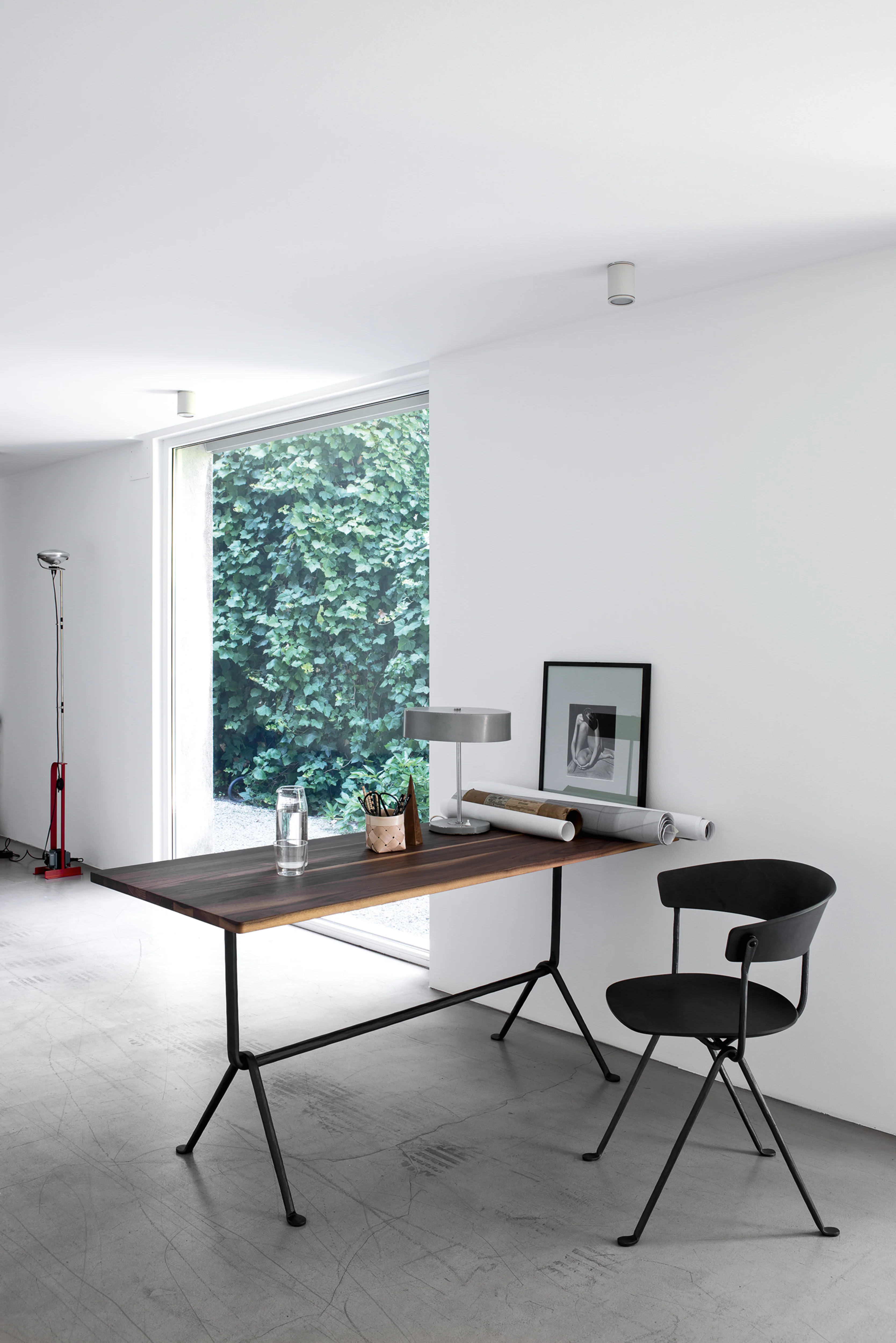 Krzesło OFFICINA metalowa podstawa z białym siedziskiem - Image 12
