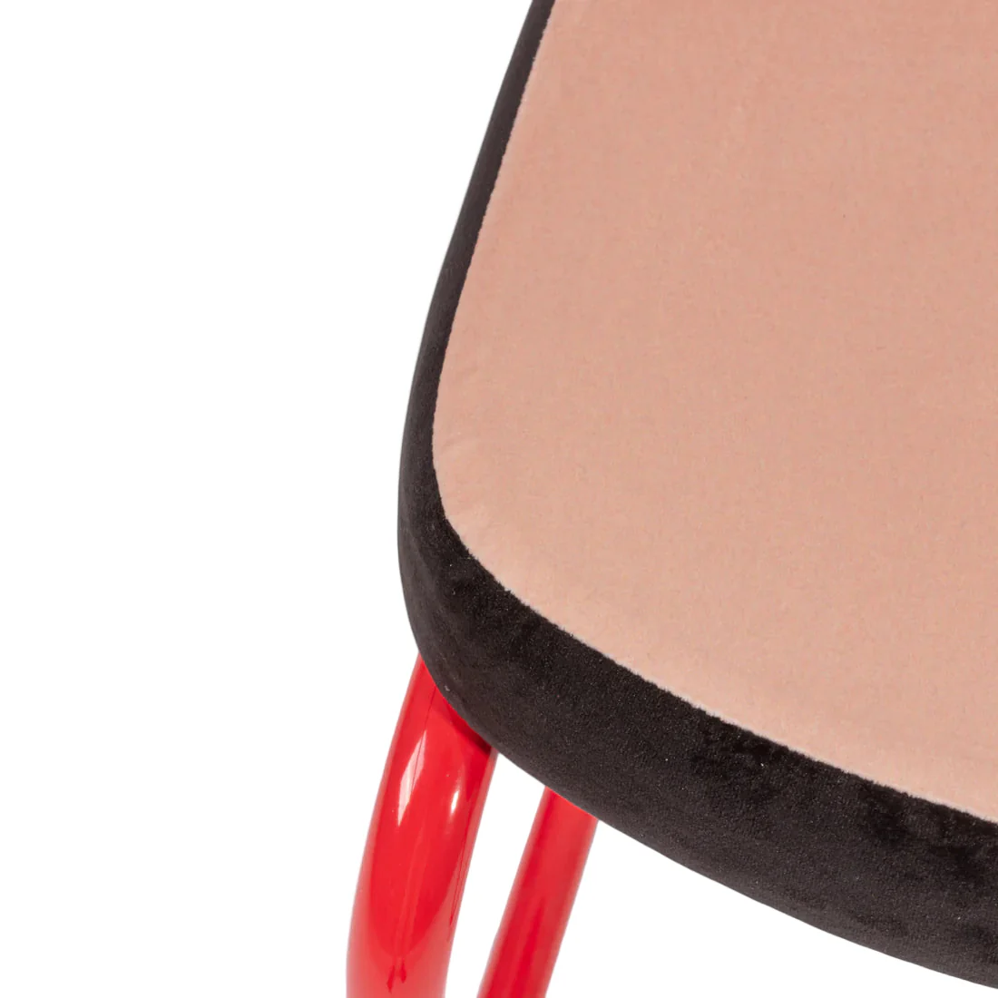 Krzesło SUPERCHAIR BLUE GRID łososiowy z czerwoną podstawą - Image 5