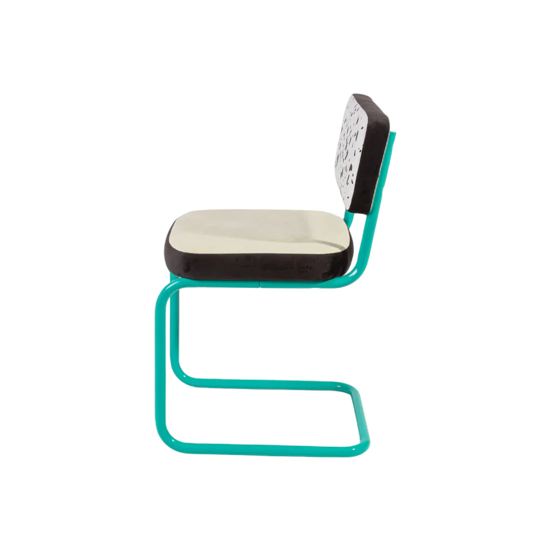 Krzesło SUPERCHAIR TERRAZZO jasnożółty z turkusową podstawą - Image 3