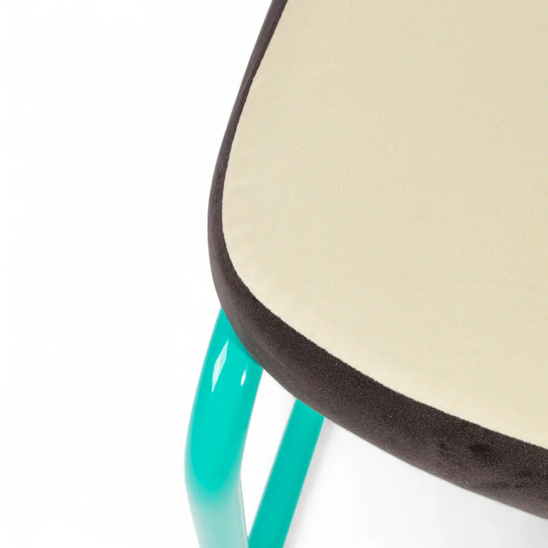 Krzesło SUPERCHAIR TERRAZZO jasnożółty z turkusową podstawą - Image 5