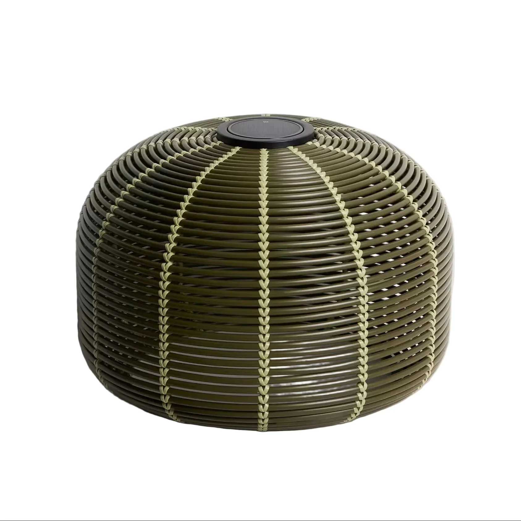 Lampa ogrodowa solarna GAROINA zielony syntetyczny rattan