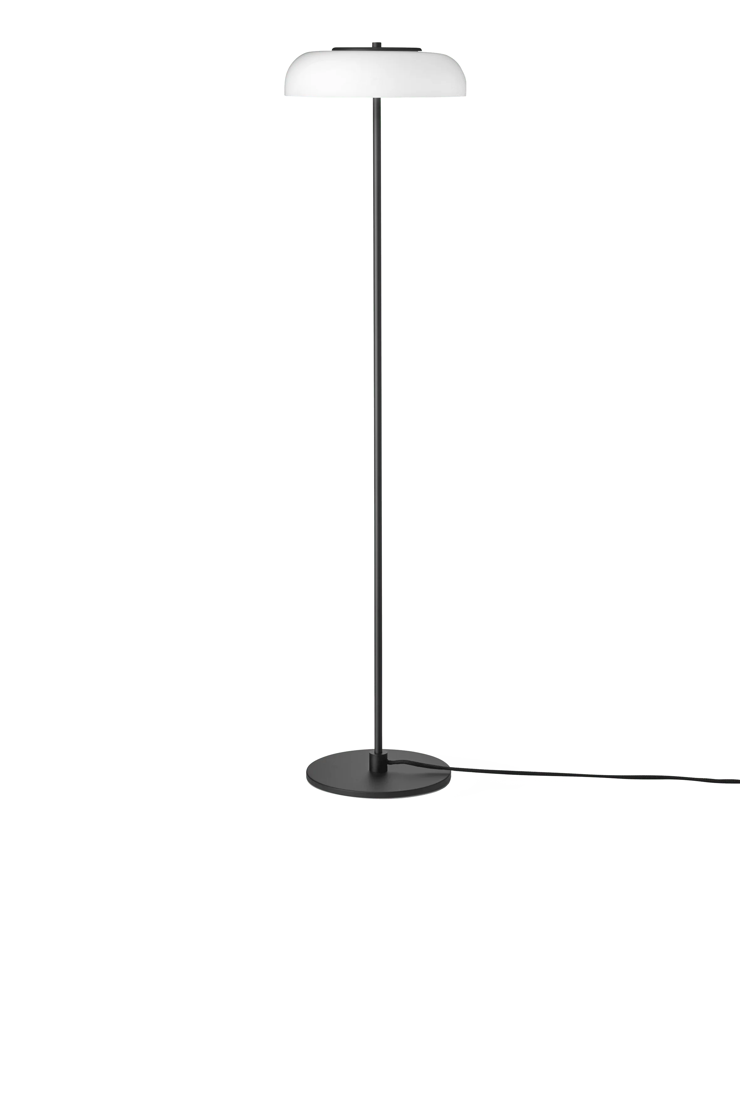 Lampa podłogowa BLOSSI czarny z opalowym szkłem - Image 5