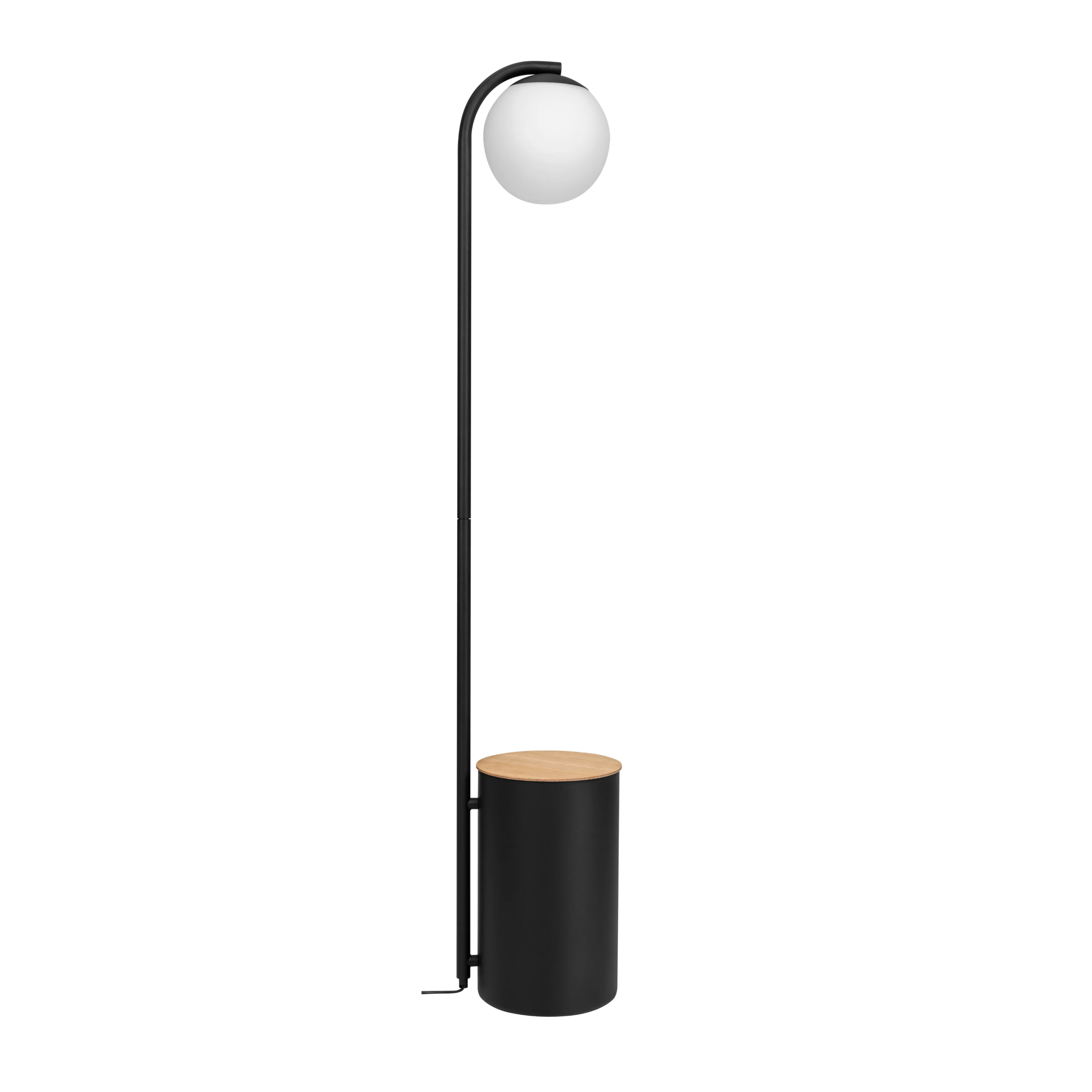 Lampa podłogowa ze stolikiem BOTANICA DECO XL czarny