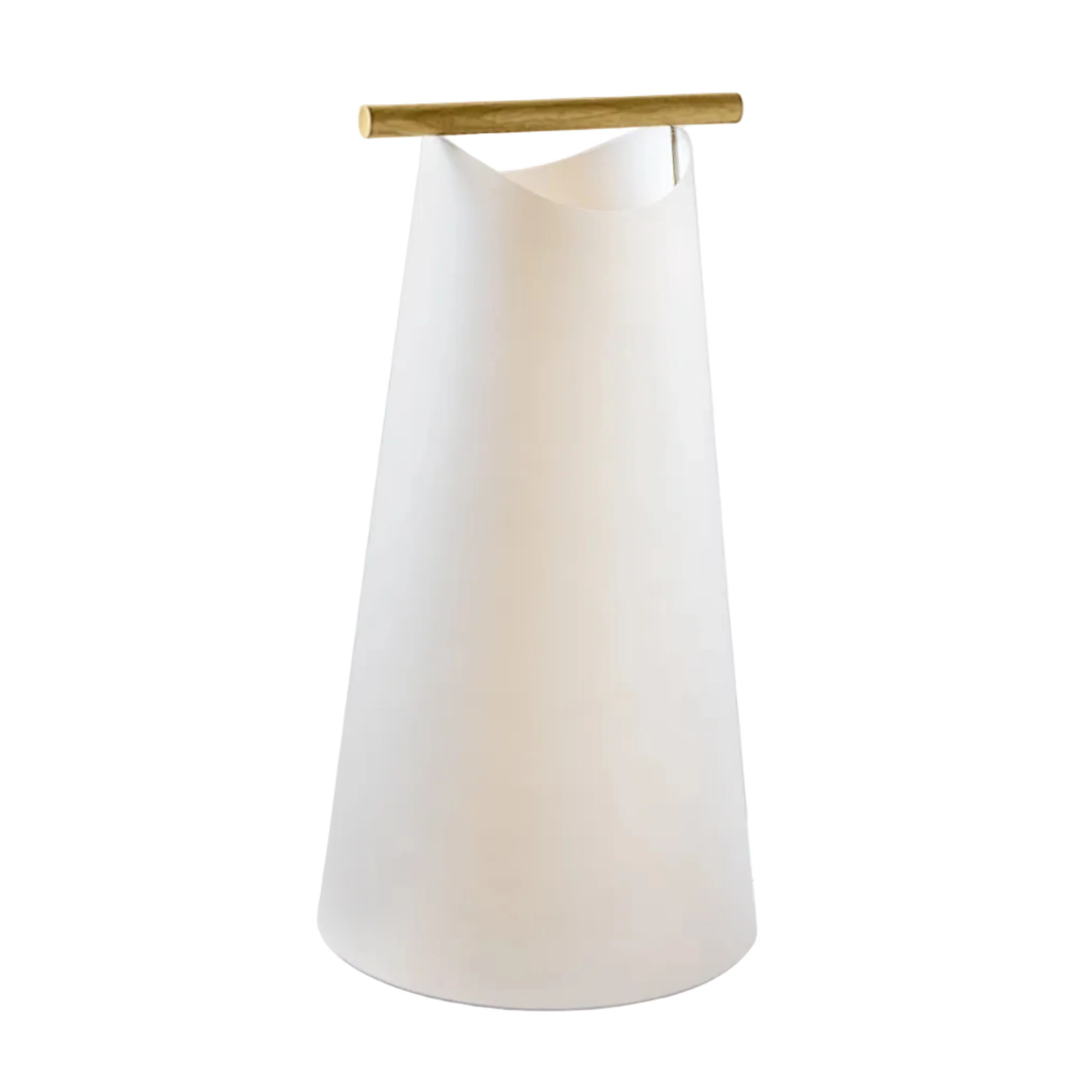 Lampa podłogowa CATAY biały z drewnem dębowym