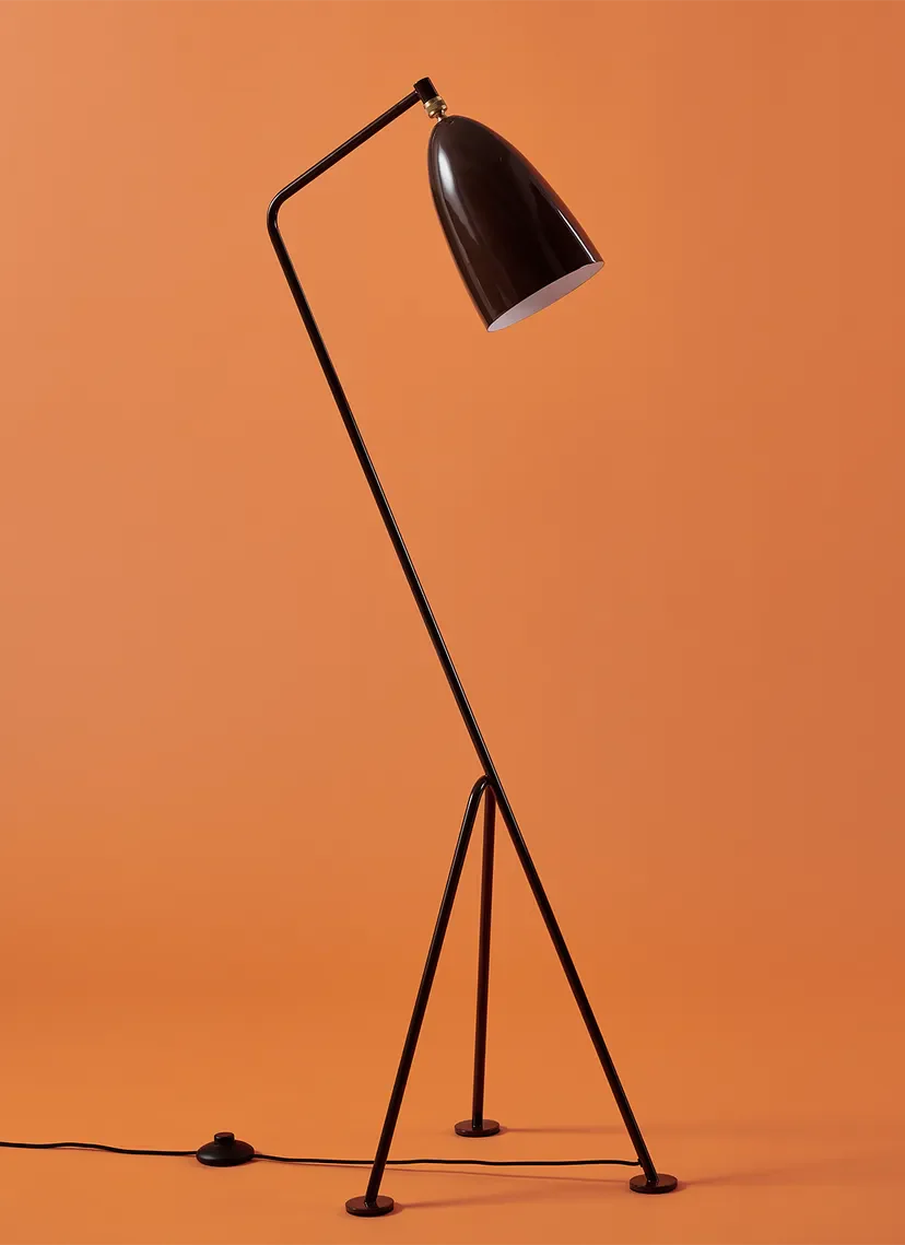 Lampa podłogowa do czytania GRÄSHOPPA brązowy trójnóg - Image 4