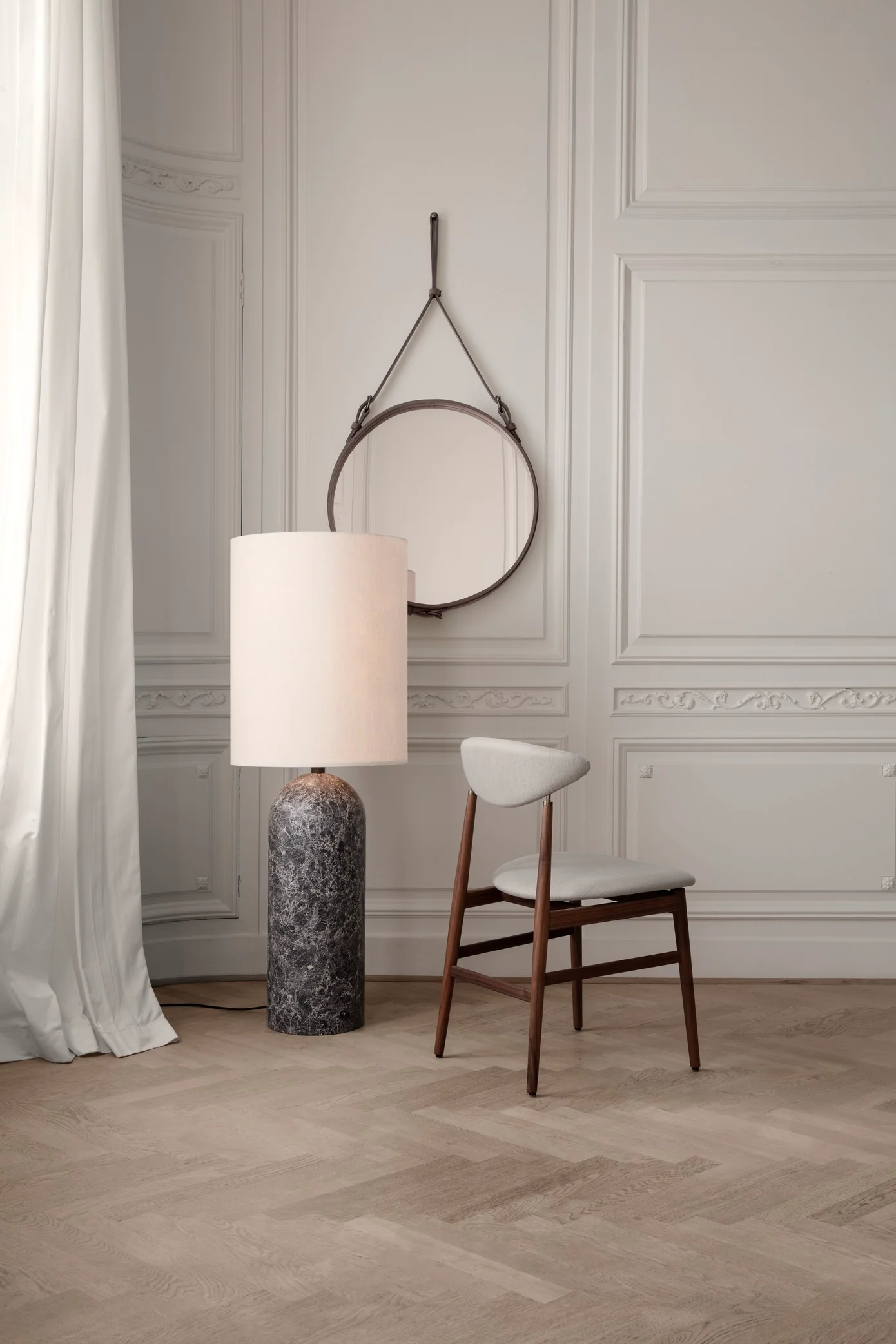 Lampa podłogowa GRAVITY XL biały marmur - Image 8