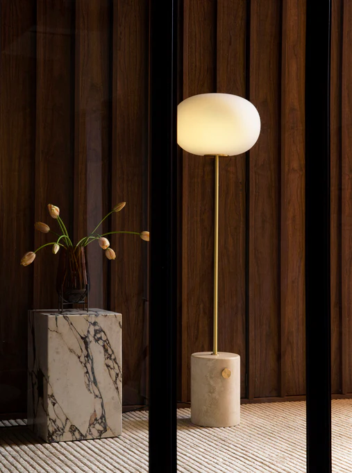 Lampa podłogowa JWDA biały marmur - Image 2