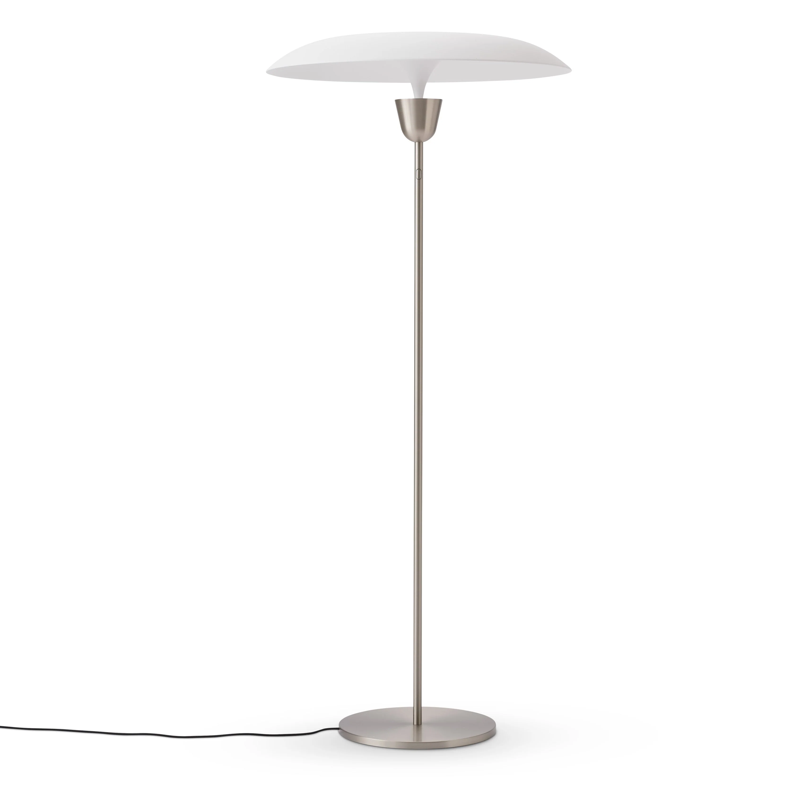Lampa podłogowa KANTARELL biały z niklowanym wykończeniem