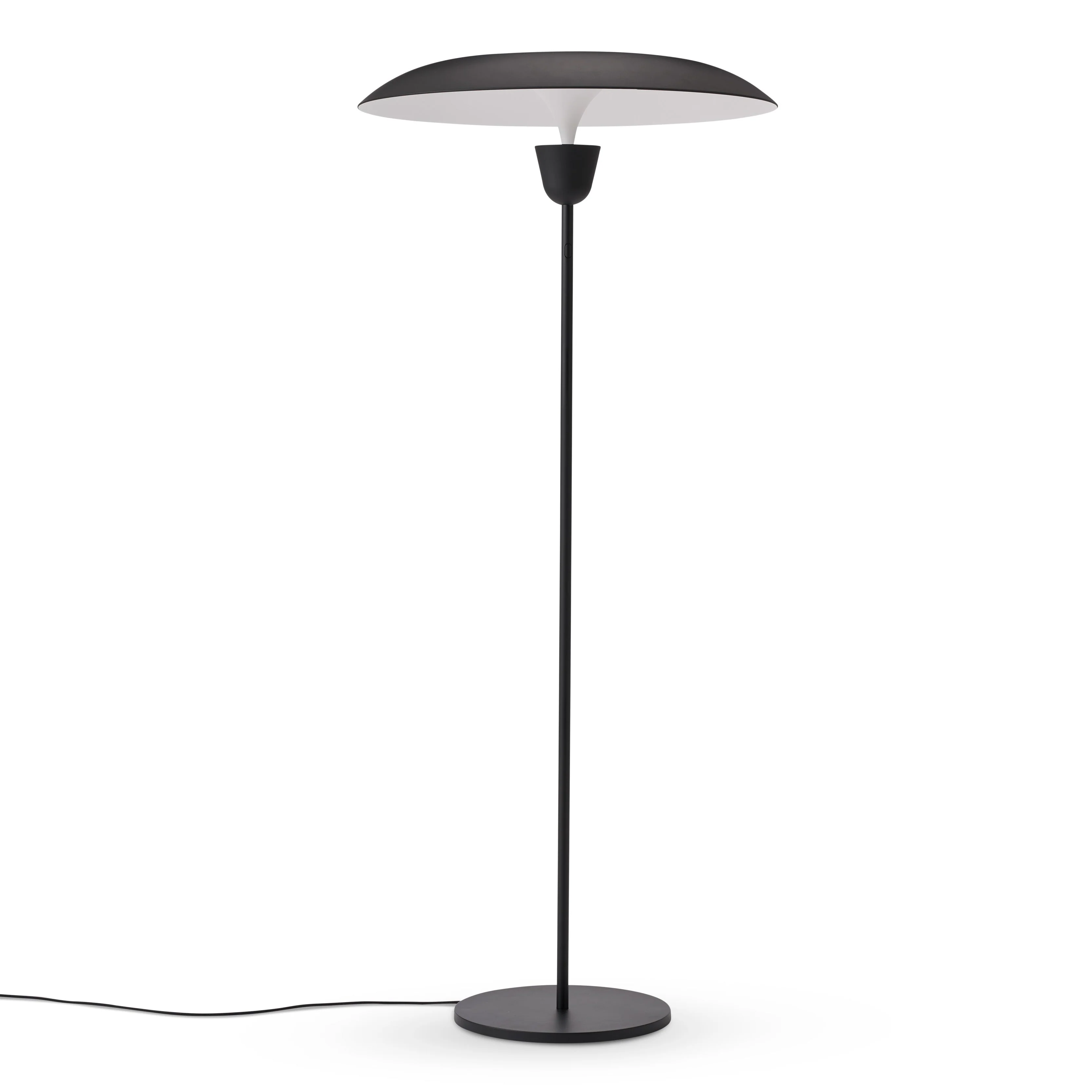 Lampa podłogowa KANTARELL czarny z białym wykończeniem