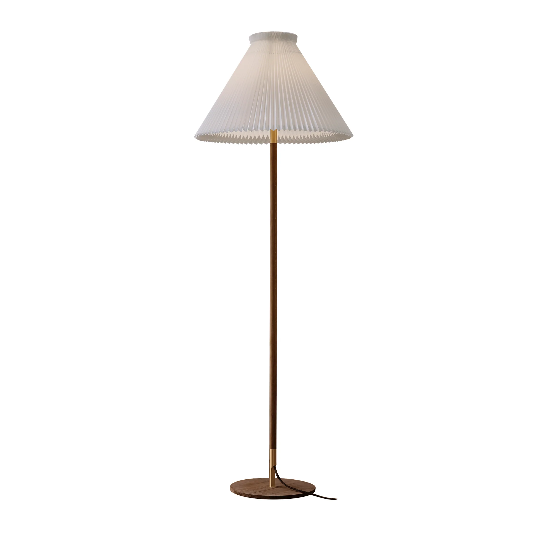 Lampa podłogowa MODEL 328 LK 80 biały z ciemną dębową podstawą