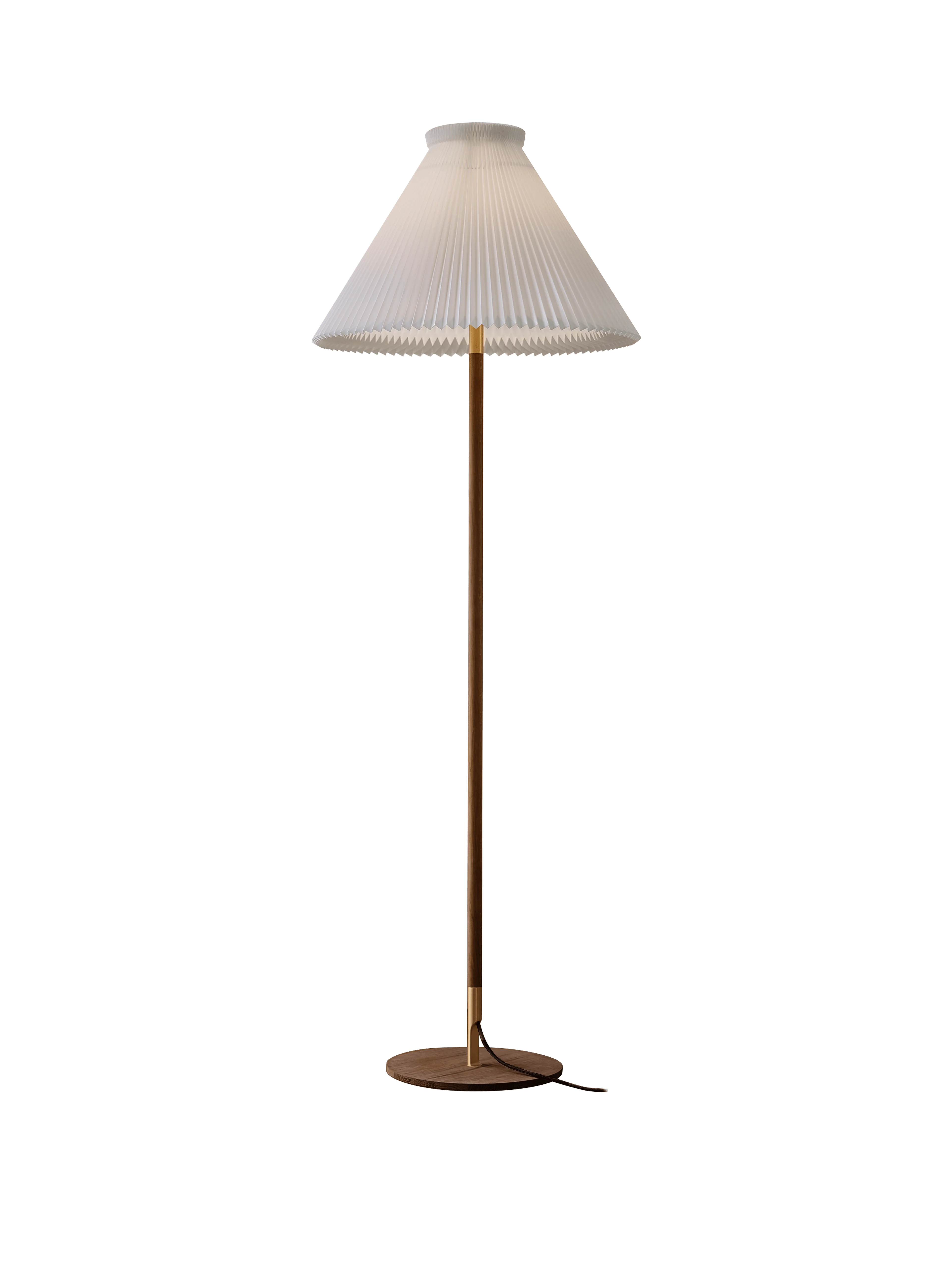 Lampa podłogowa MODEL 328 LK 80 biały z ciemną dębową podstawą - Image 3