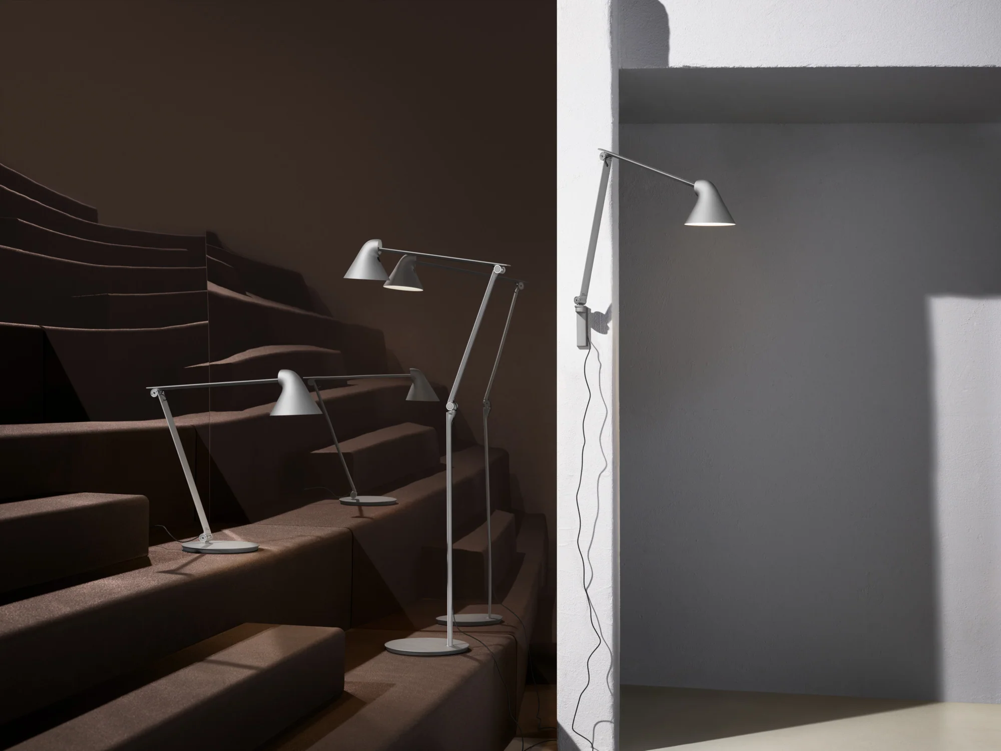 Lampa podłogowa do czytania NJP szary - Image 2