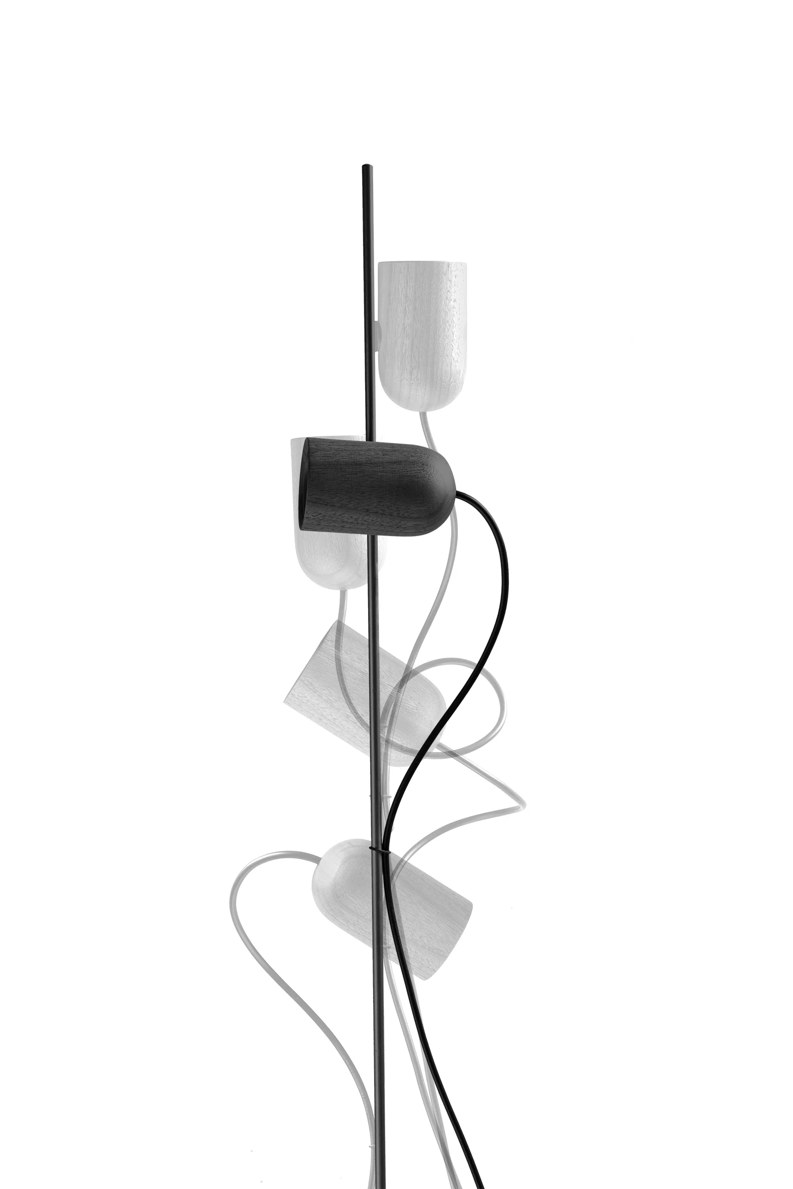 Lampa podłogowa ONFA czarne drewno jesionowe z grafitowym wykończeniem - Image 7