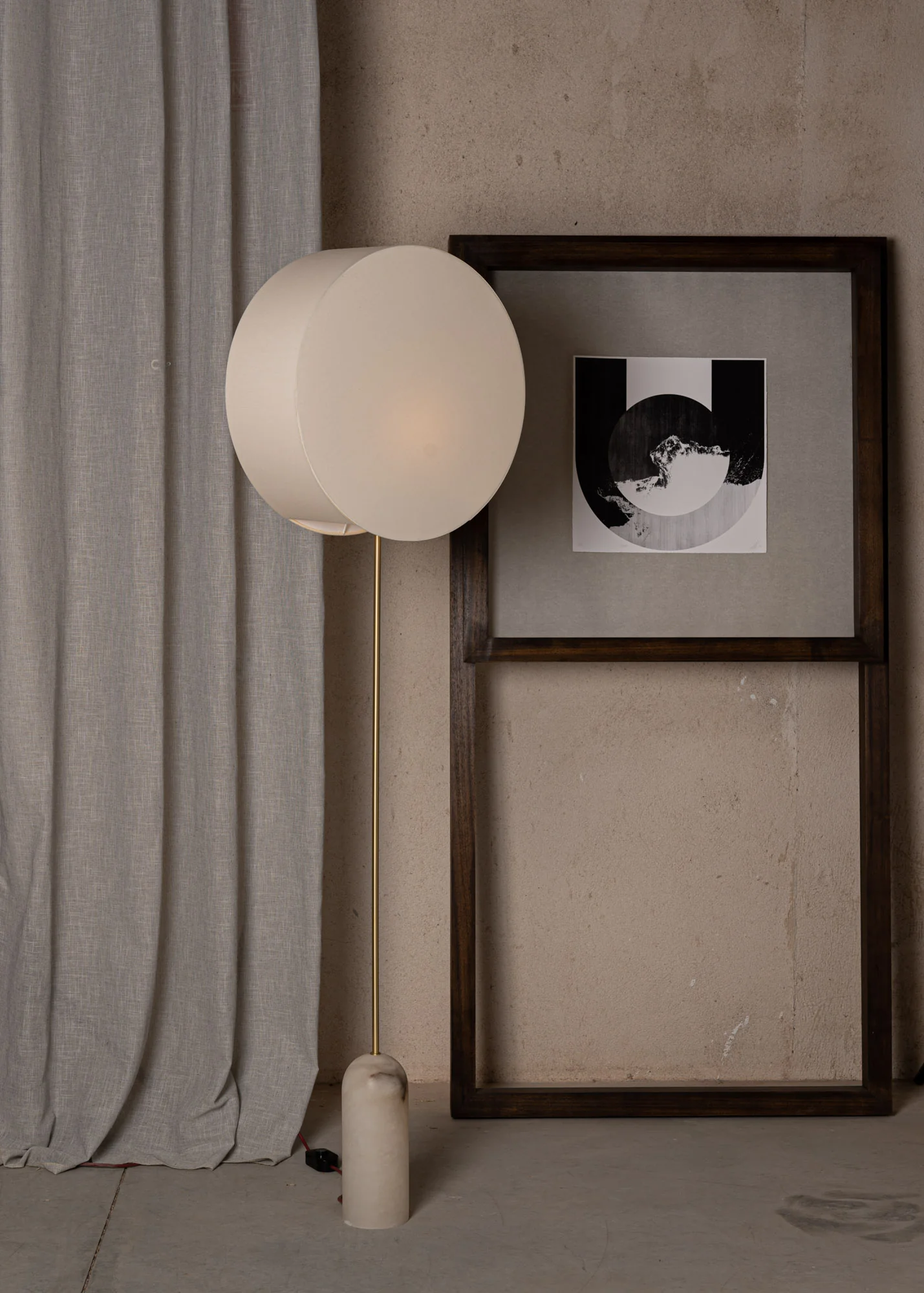 Lampa podłogowa PENDOLO biały alabaster - Image 3