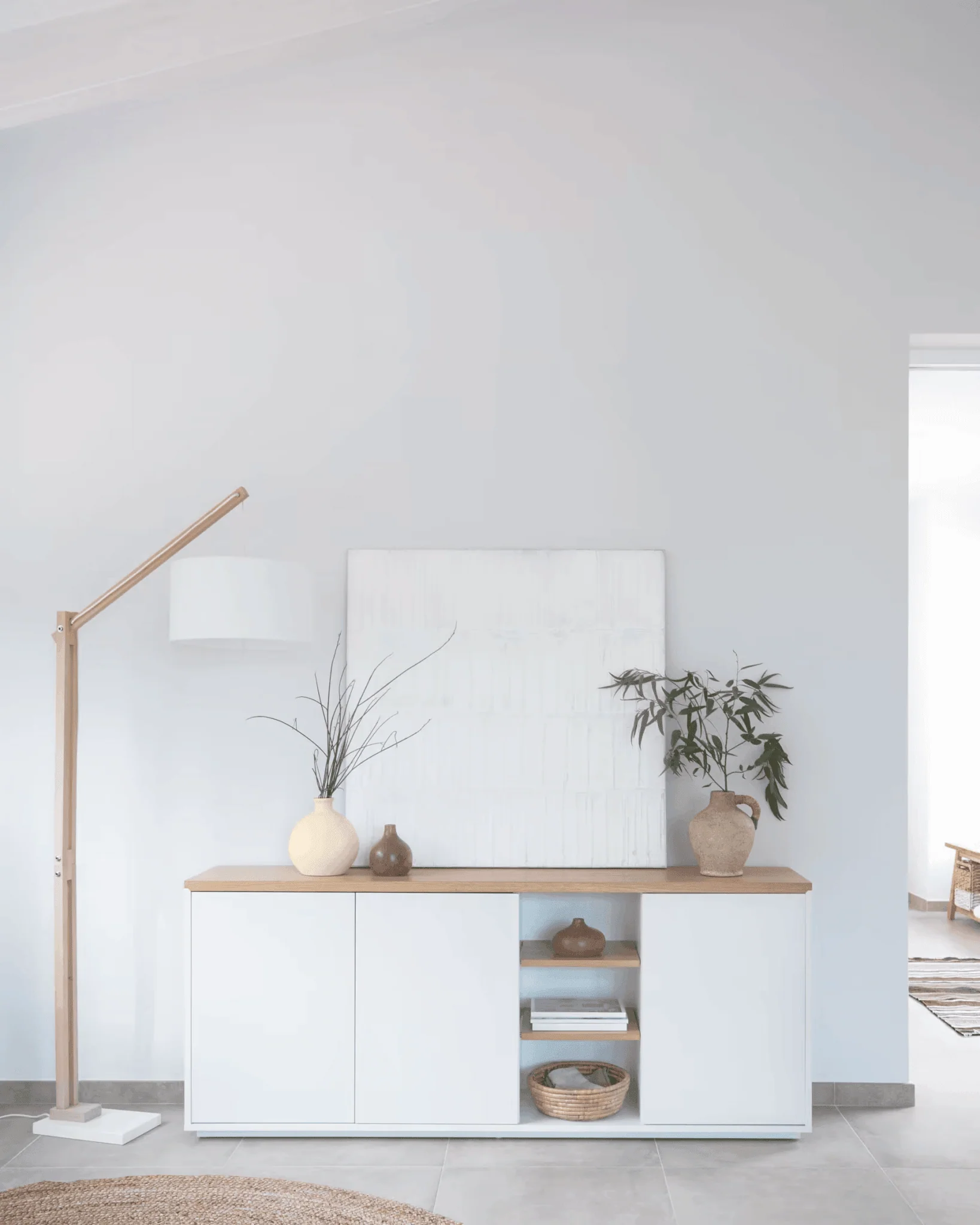 Lampa podłogowa na wysięgniku RIAZ lite drewno bukowe - Image 11