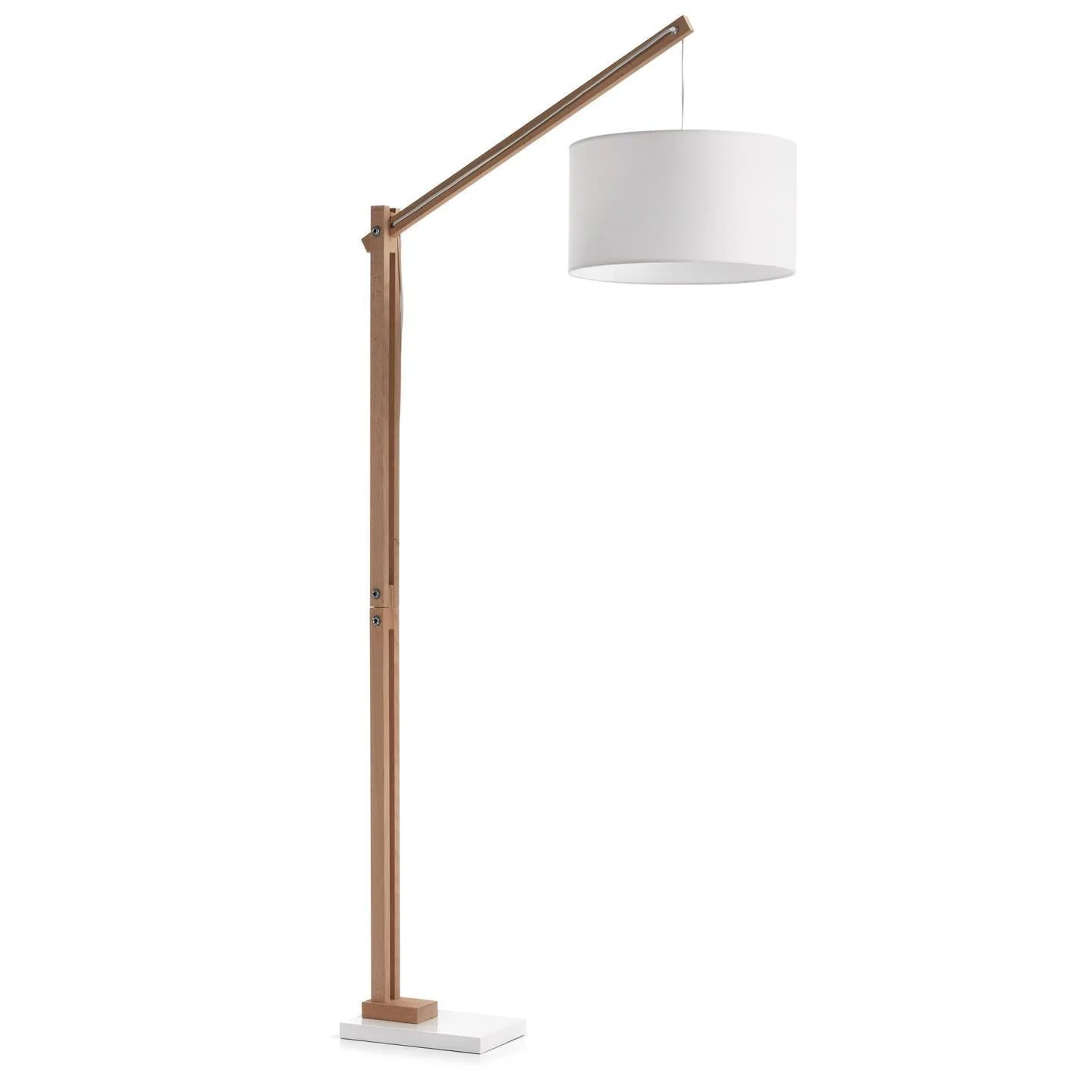 Lampa podłogowa na wysięgniku RIAZ lite drewno bukowe - Image 7