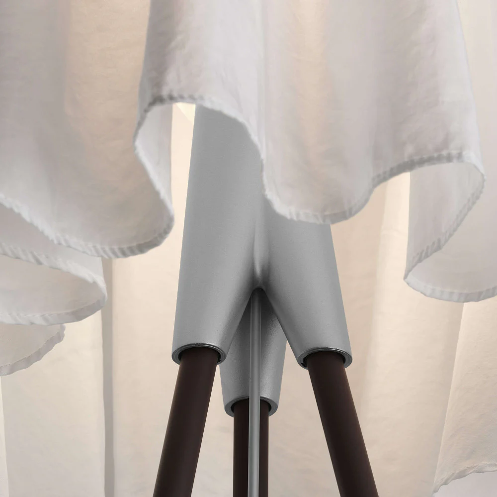 Lampa podłogowa ROSY ANGELIS szary z brązową podstawą - Image 2